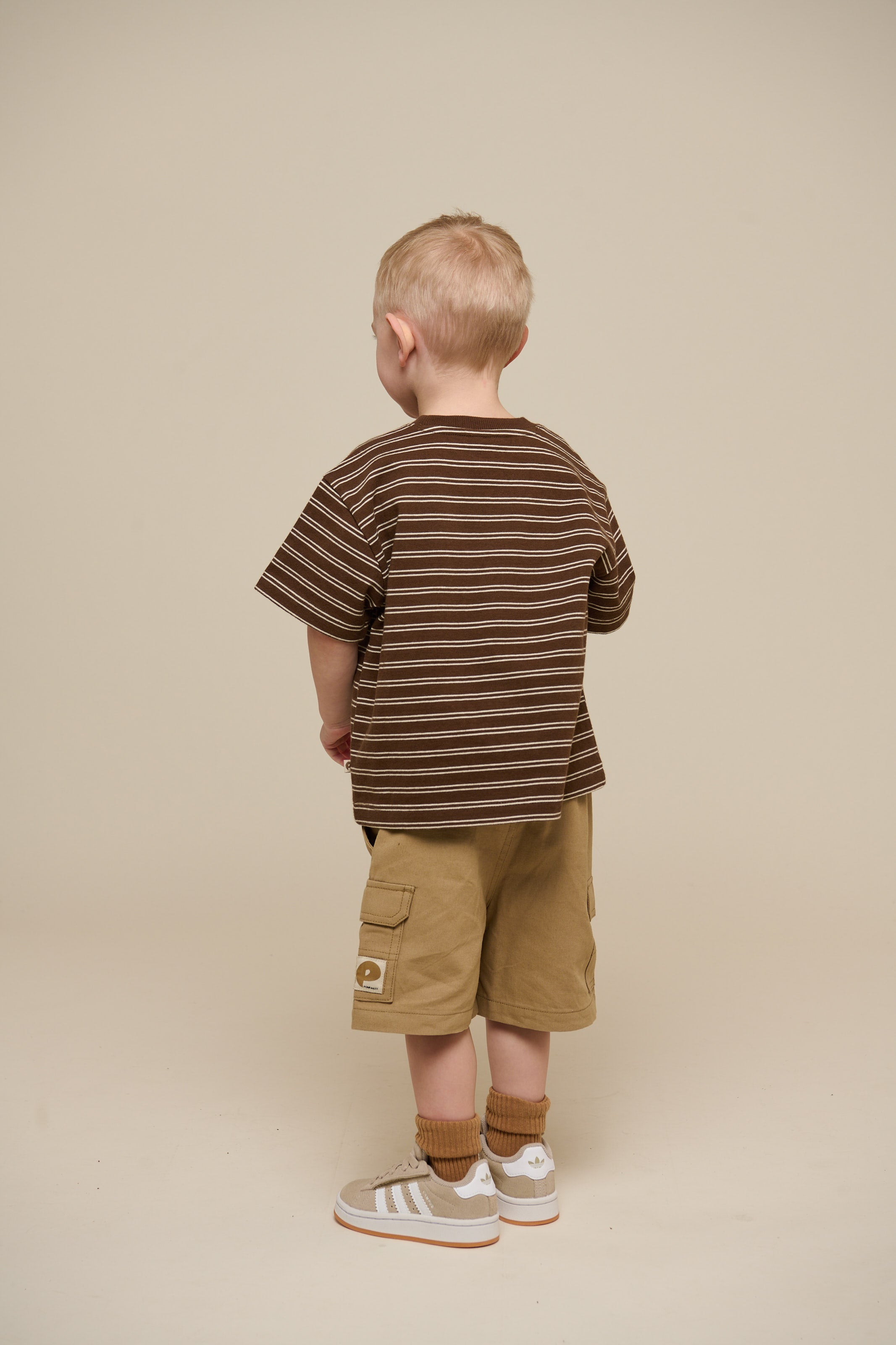 Stribet T-shirt - Kids - Dark Brown | 101177 Otto