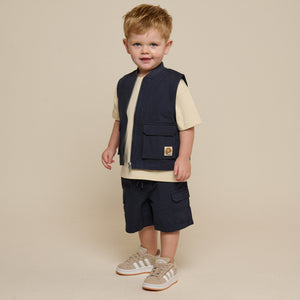 Canvas cargo-shorts - Kids - Navy | 101122 Isack