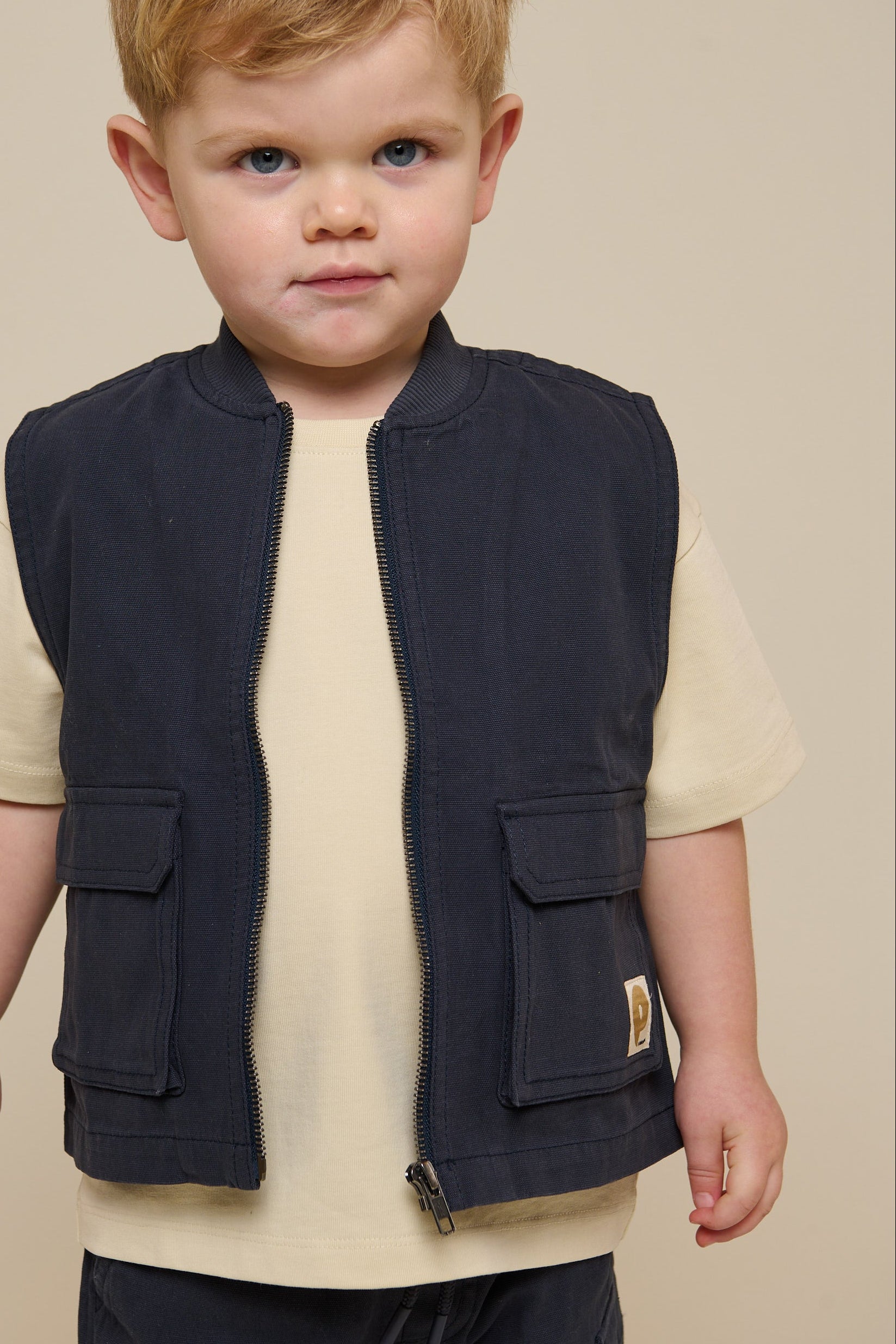 Canvas cargo-vest - Kids - Navy | 101130 Isack