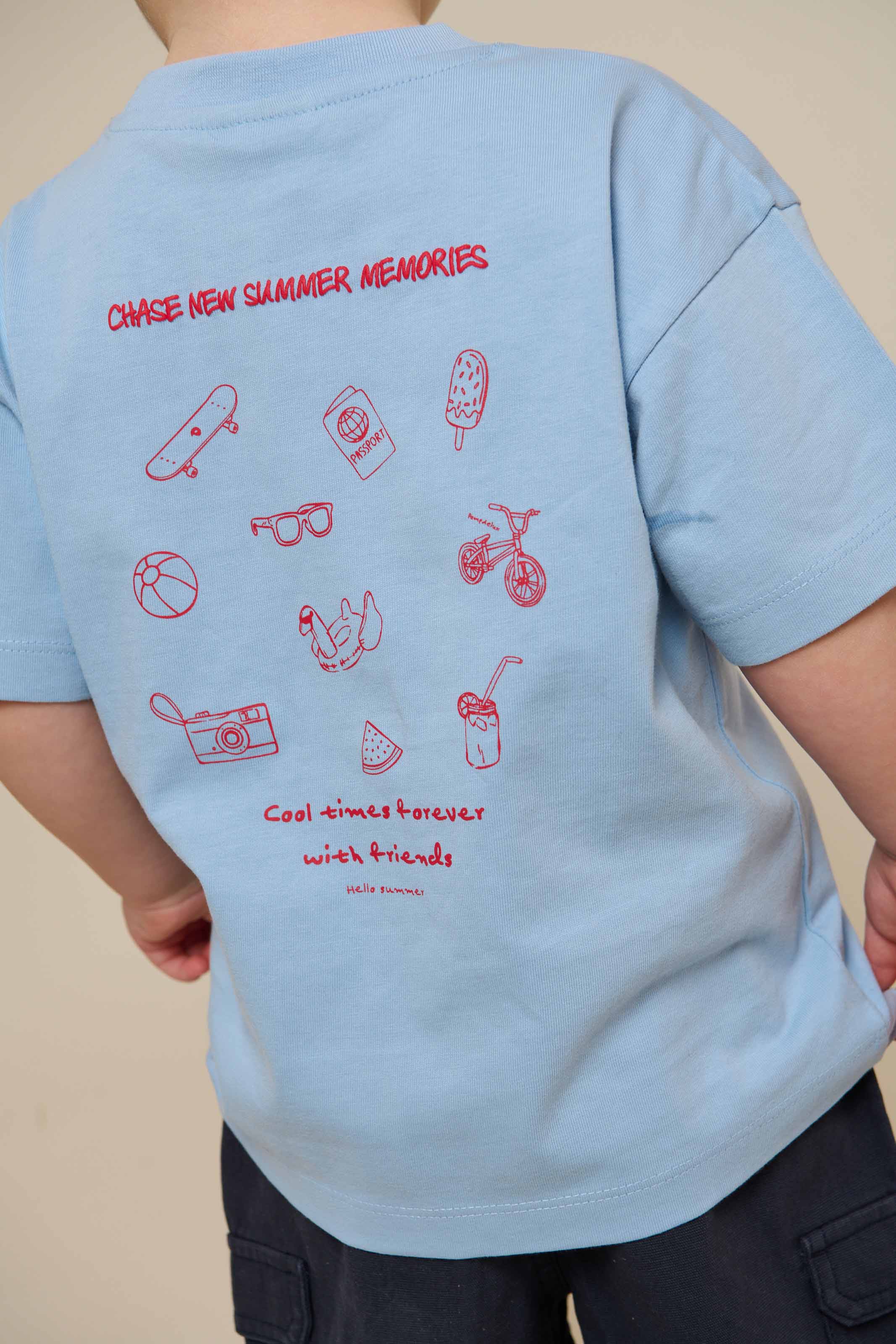 Cool Times T-shirt - Kids - Powder Blue | 101249 Daniel