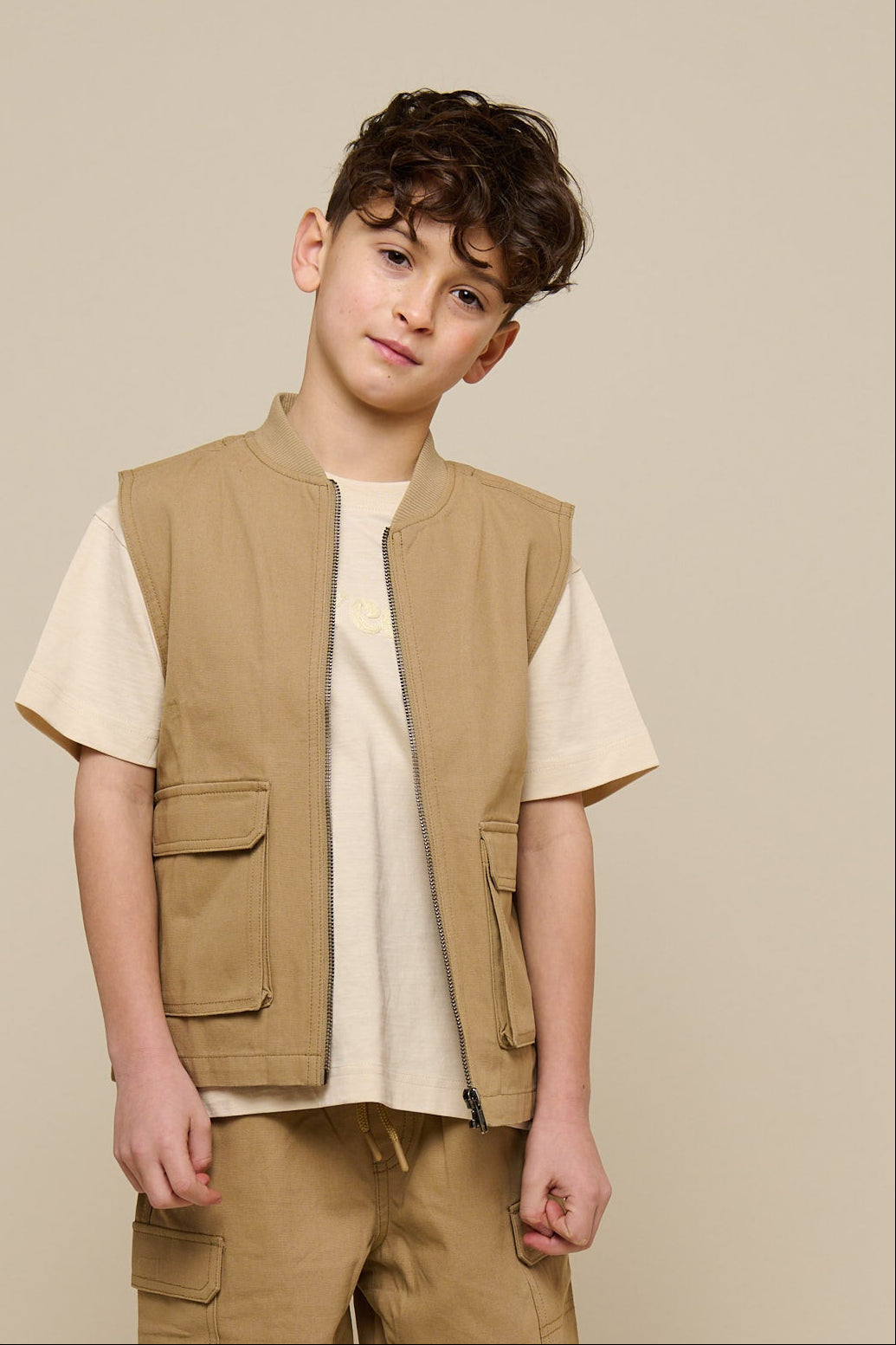 Canvas cargo-vest - Tween - Khaki | 101129 Isack