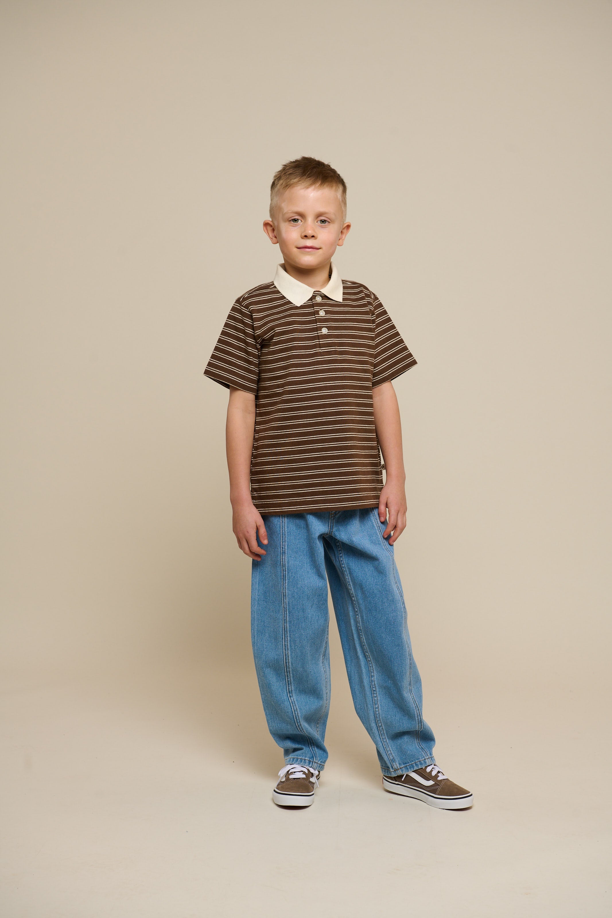 Stribet jersey poloshirt - Tween - Dark Brown | 101174 Otto