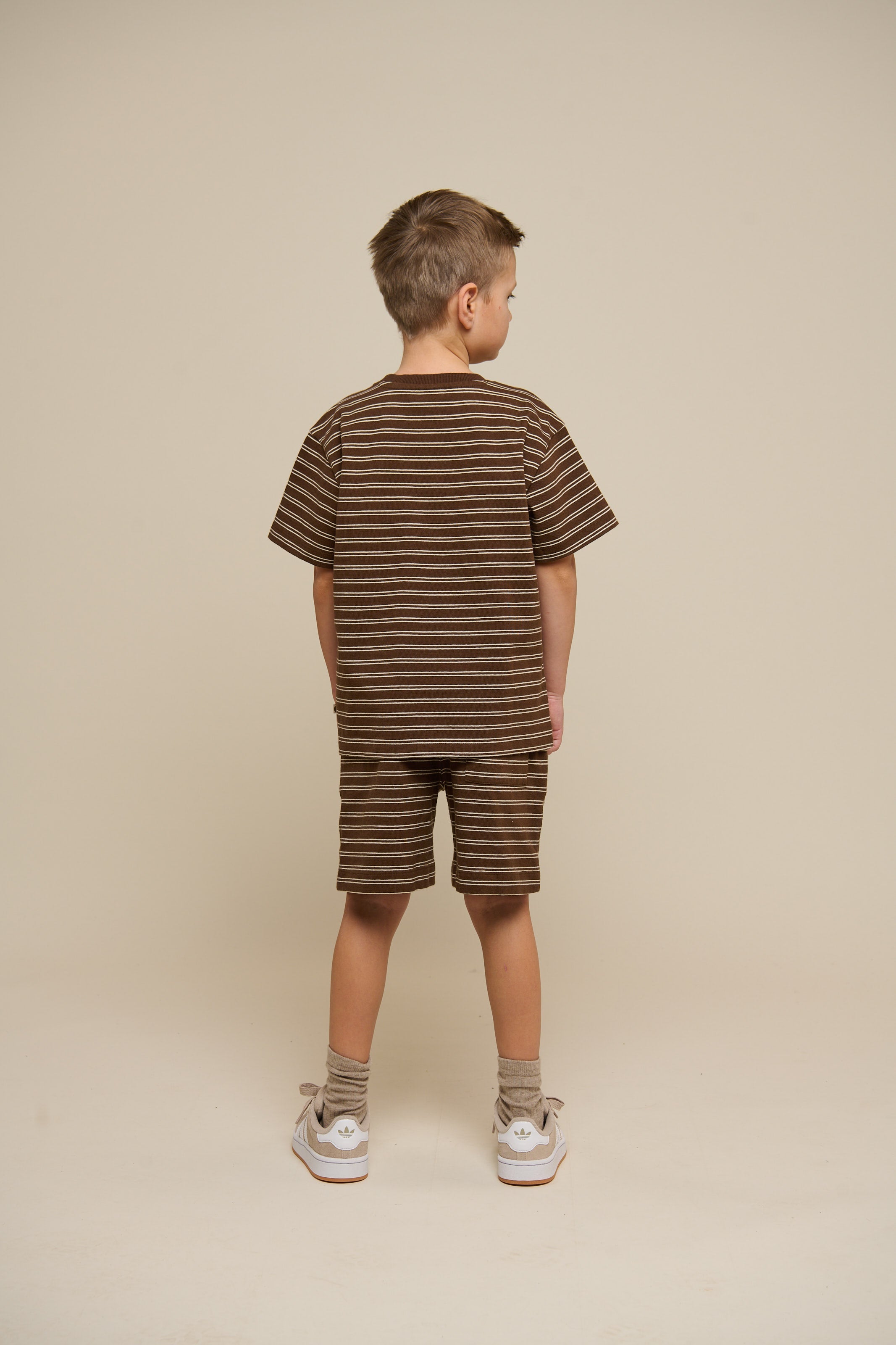 Stribet T-shirt - Tween - Dark Brown | 101178 Otto