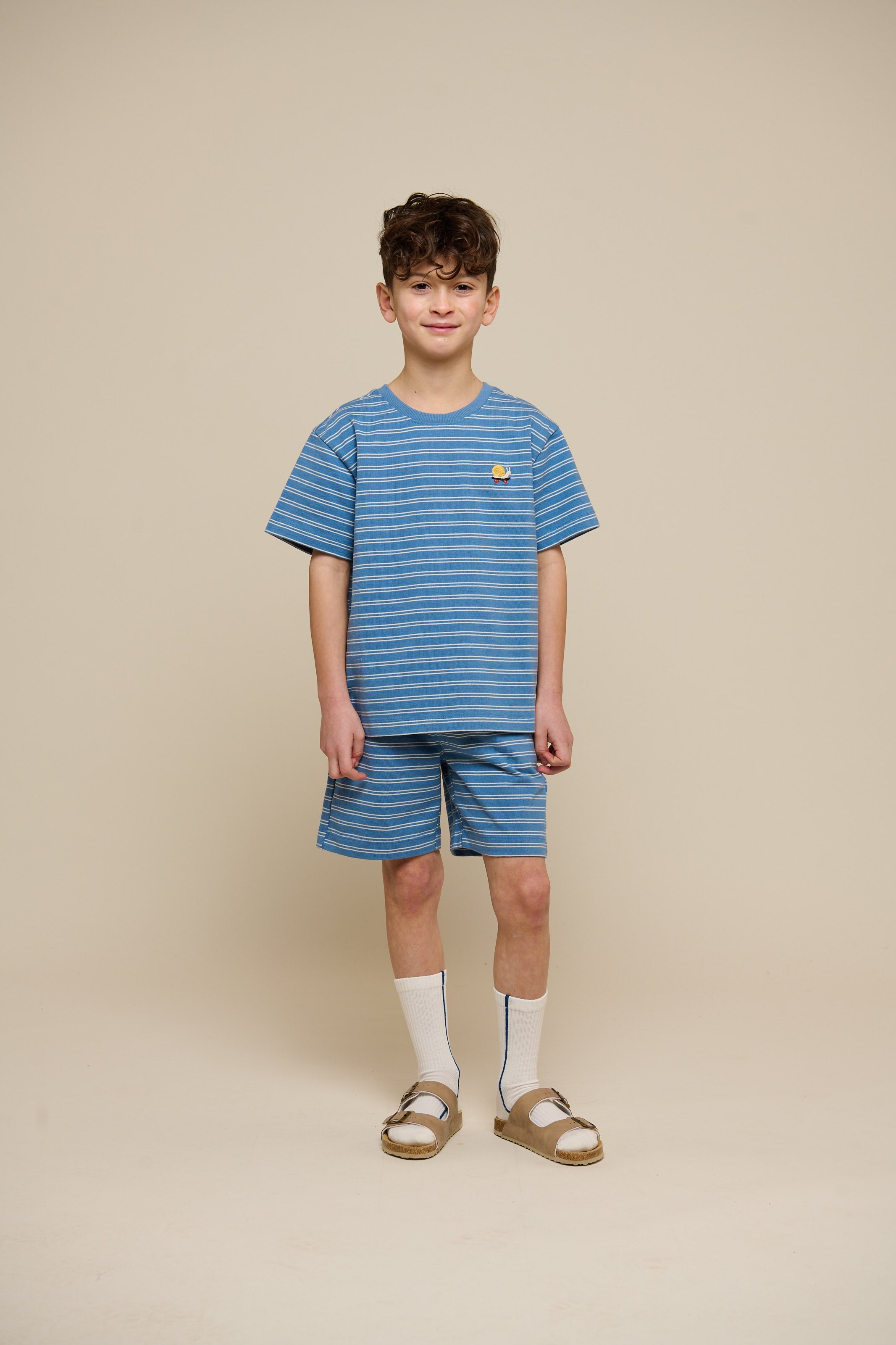 Stribet T-shirt - Tween - Dusty Blue | 101180 Otto