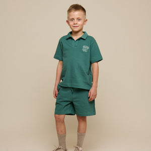 Polo T-shirt i jersey med struktur - Tween - Tropical Green | 101216 Sonny