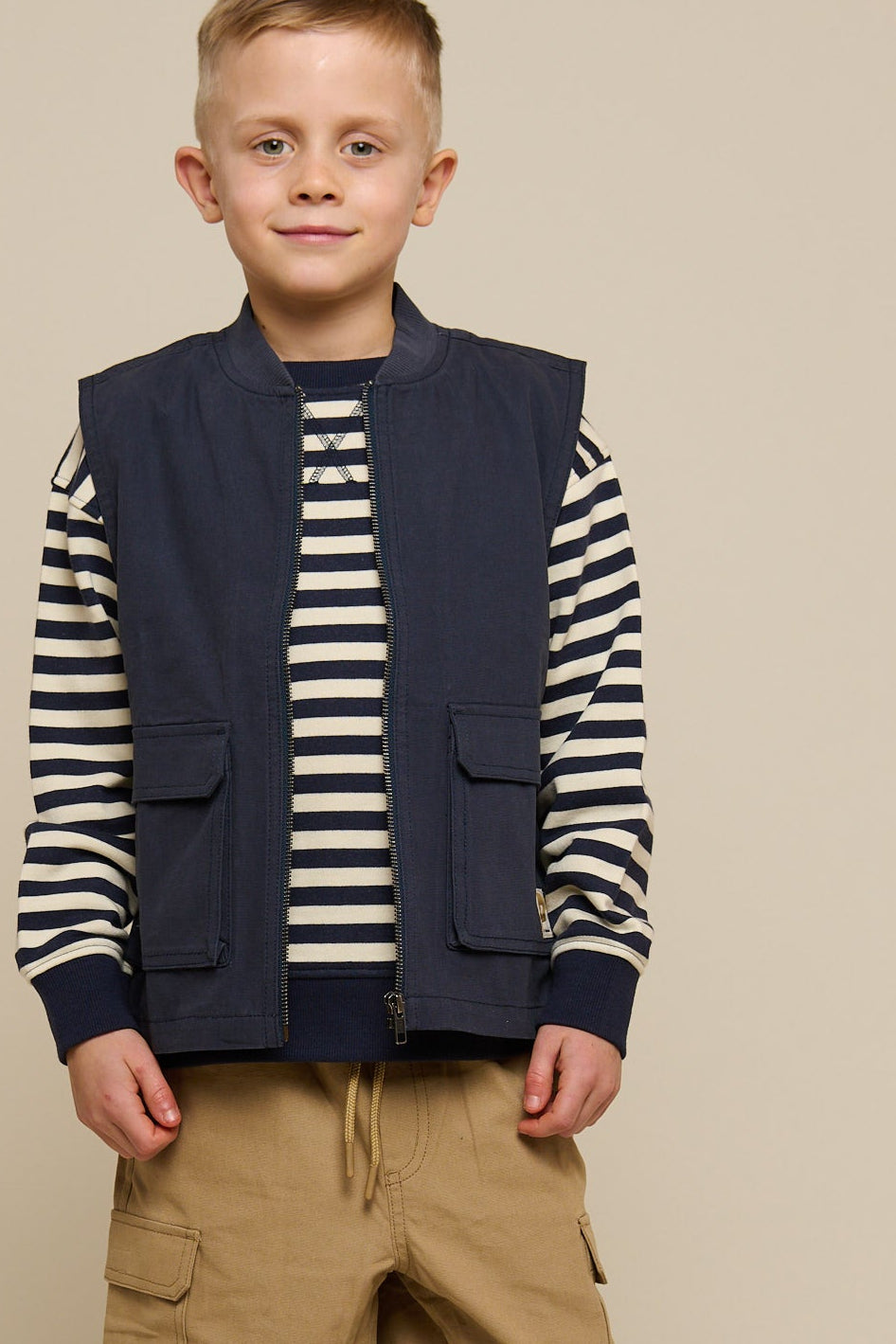 Canvas cargo-vest - Tween - Navy | 101131 Isack