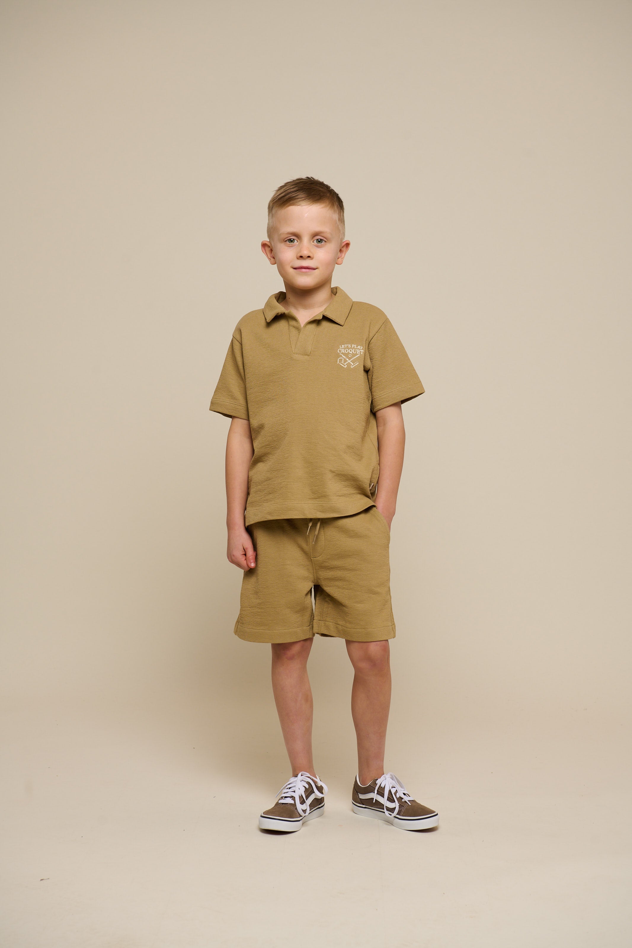 Jerseyshorts med struktur - Tween - Khaki | 101222 Sonny
