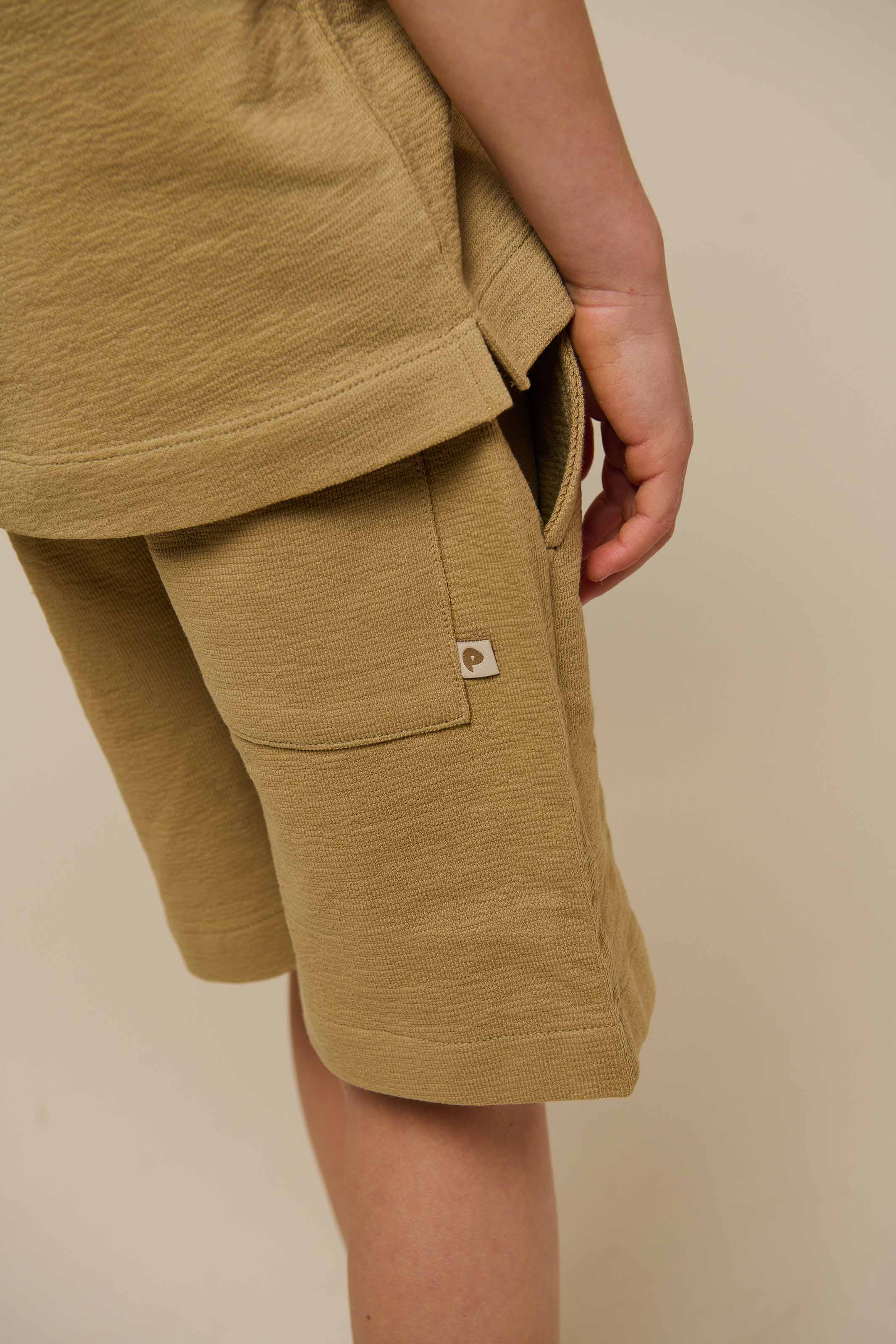 Jerseyshorts med struktur - Tween - Khaki | 101222 Sonny
