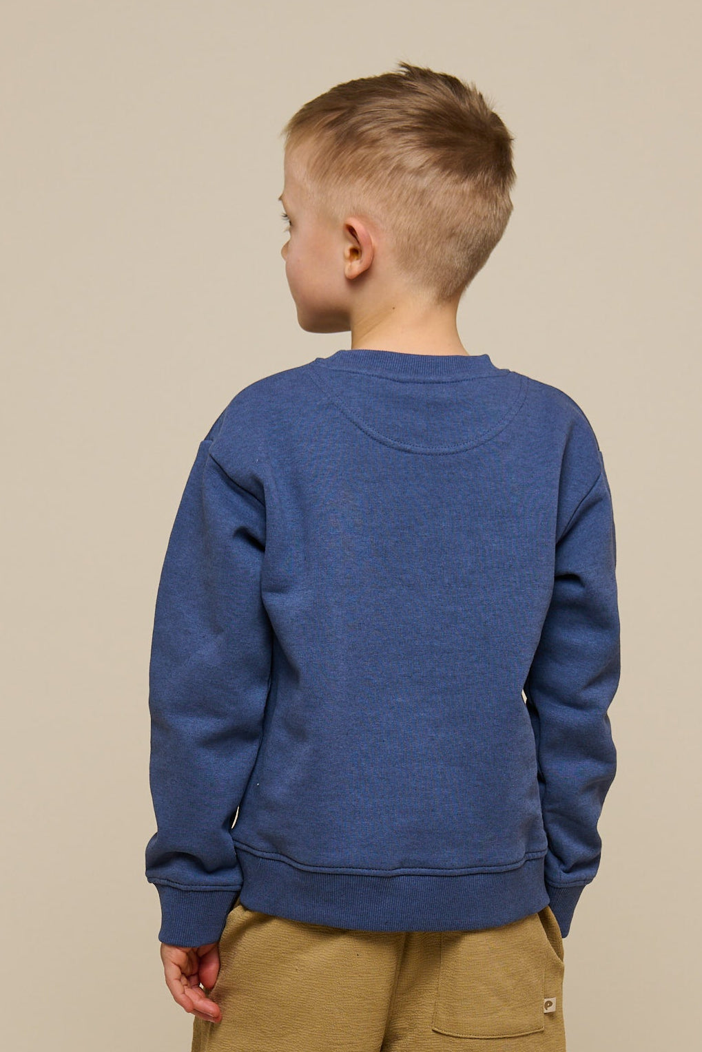 Sweatshirt med rund hals - Tween - Indigo Blue Melange | 100889 Justin