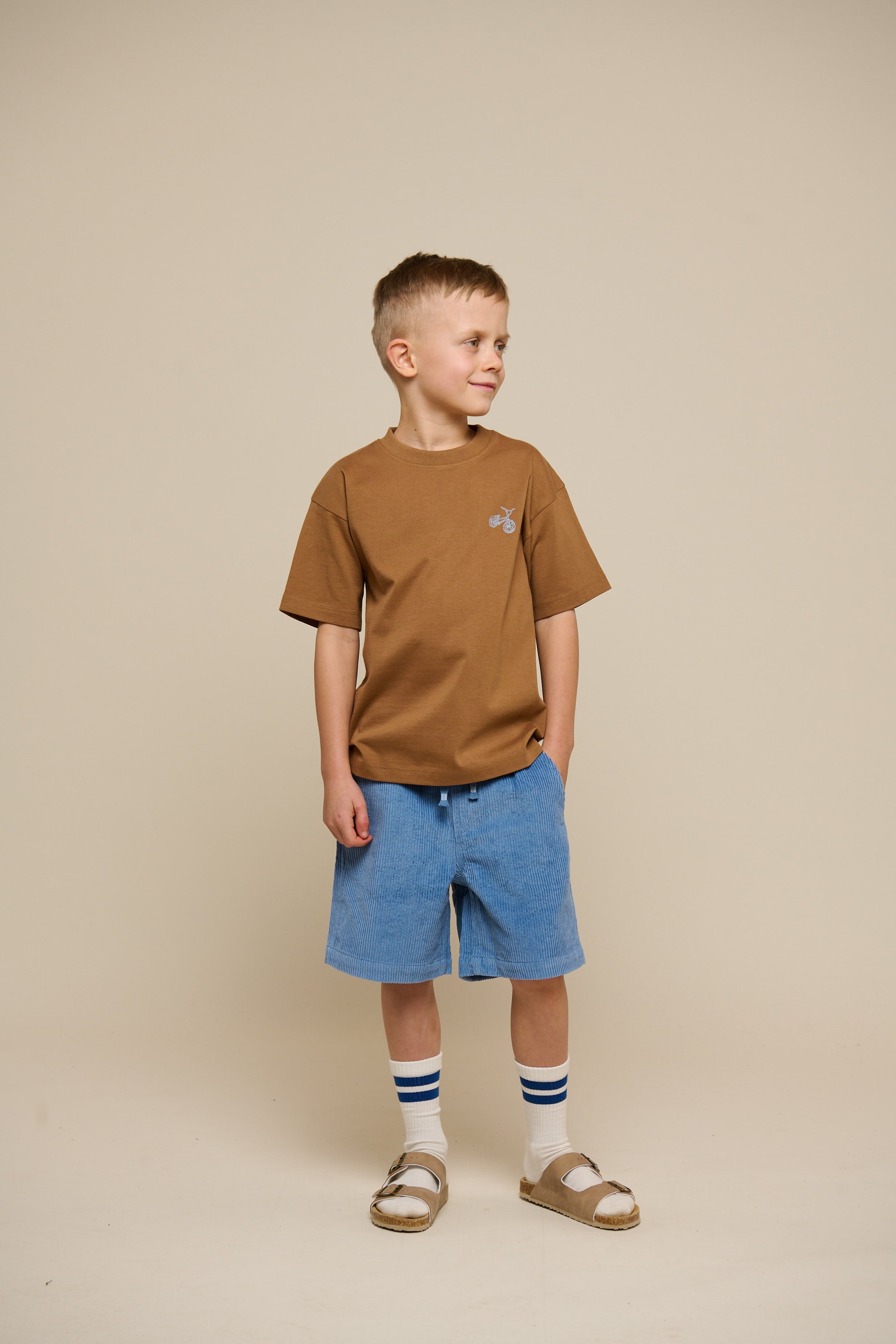 Pull-on fløjlsshorts - Tween - Dusty Blue | 101101 Tobias