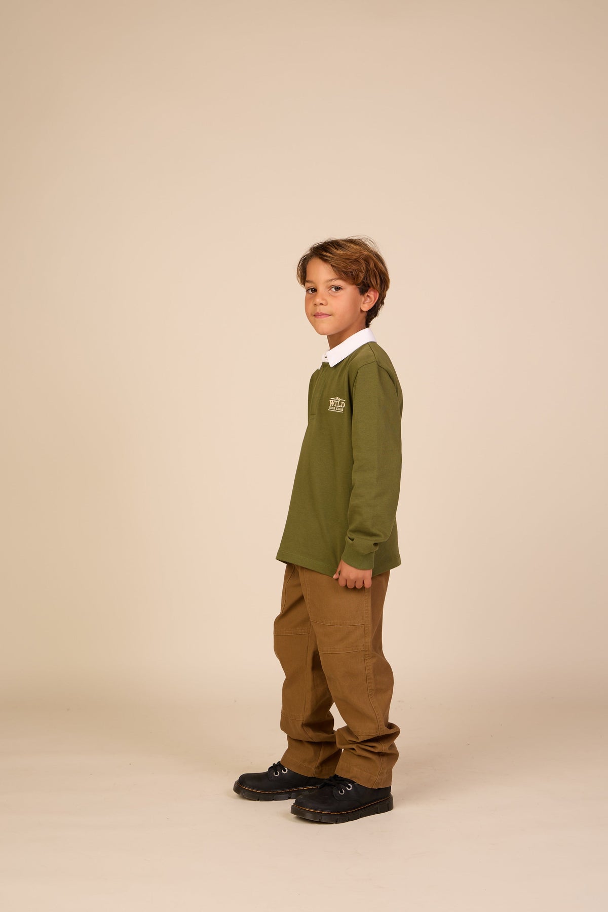 Langærmet jerseypolo Tween - Moss Green | 101692 Ruben