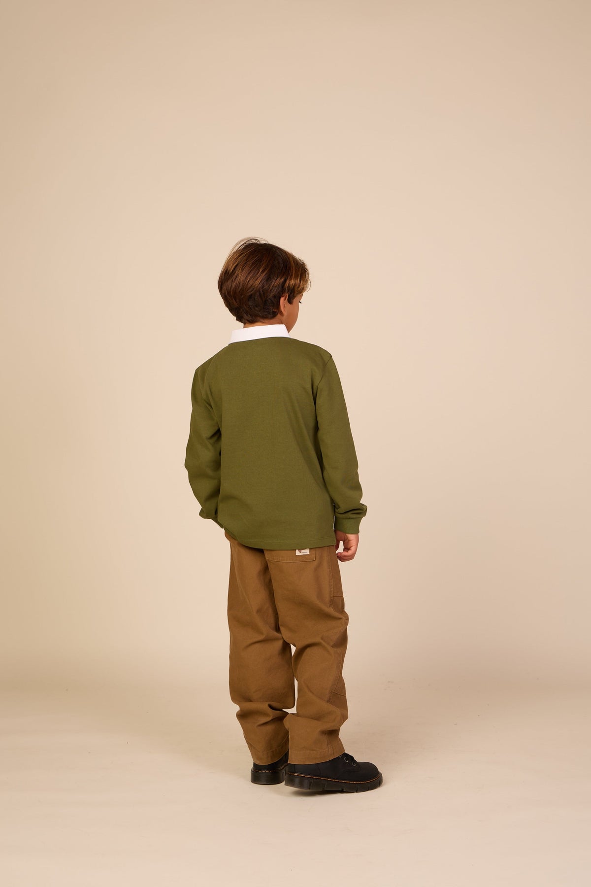 Langærmet jerseypolo Tween - Moss Green | 101692 Ruben