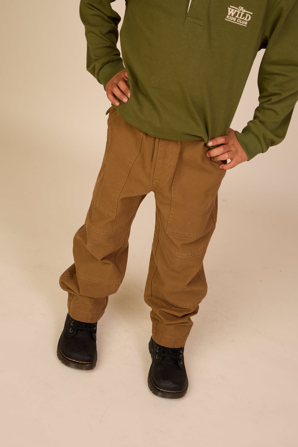 Canvasbukser med påsatte lommer Tween - Light Brown | 101534 Greyson