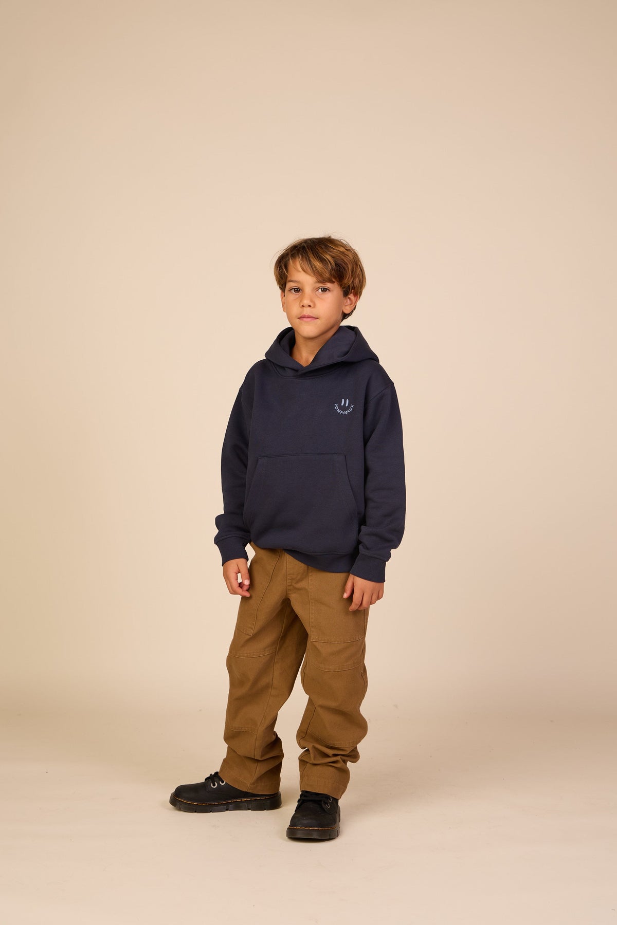 Hoodie med smiley broderi Tween - Navy | 101580 Andrew