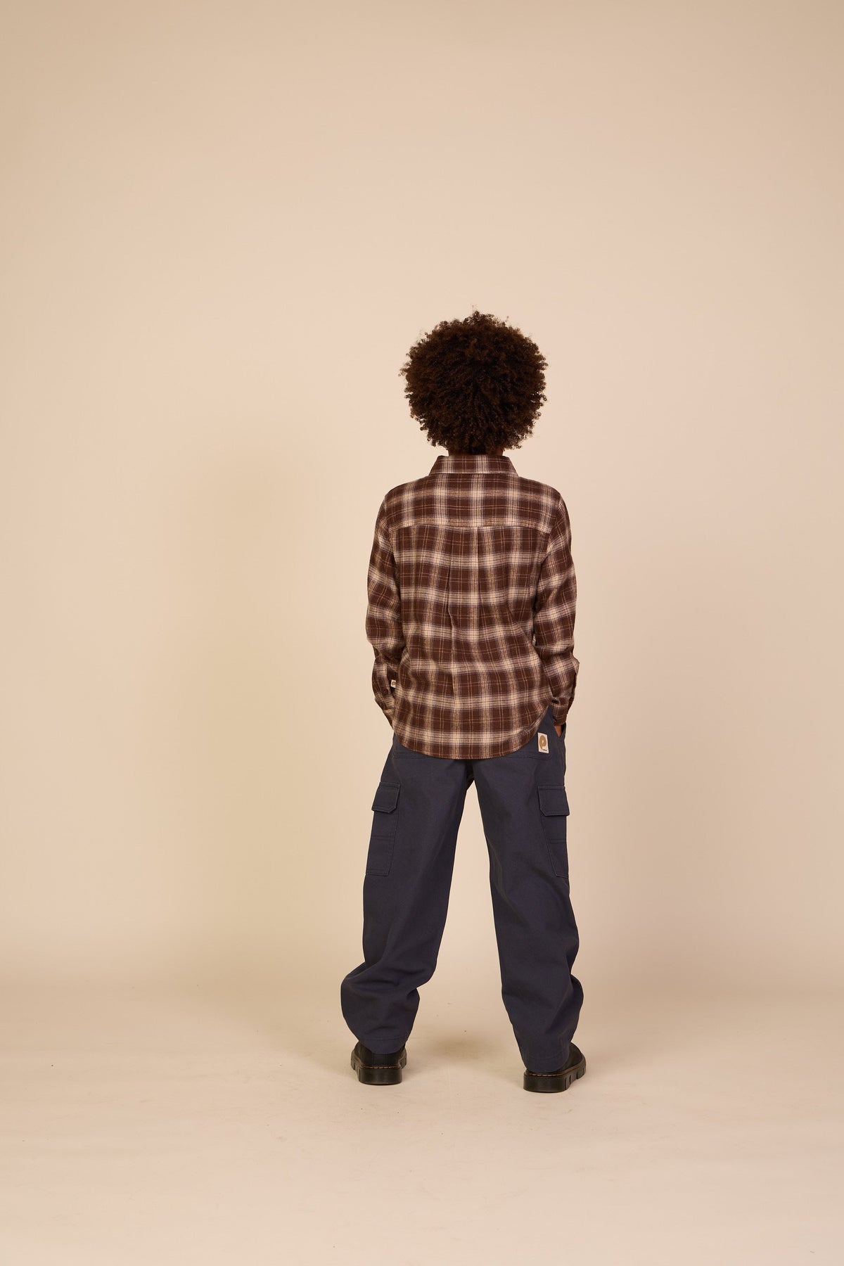 Ternet flannelskjorte Tween - Brown/Navy | 101652 Edwin