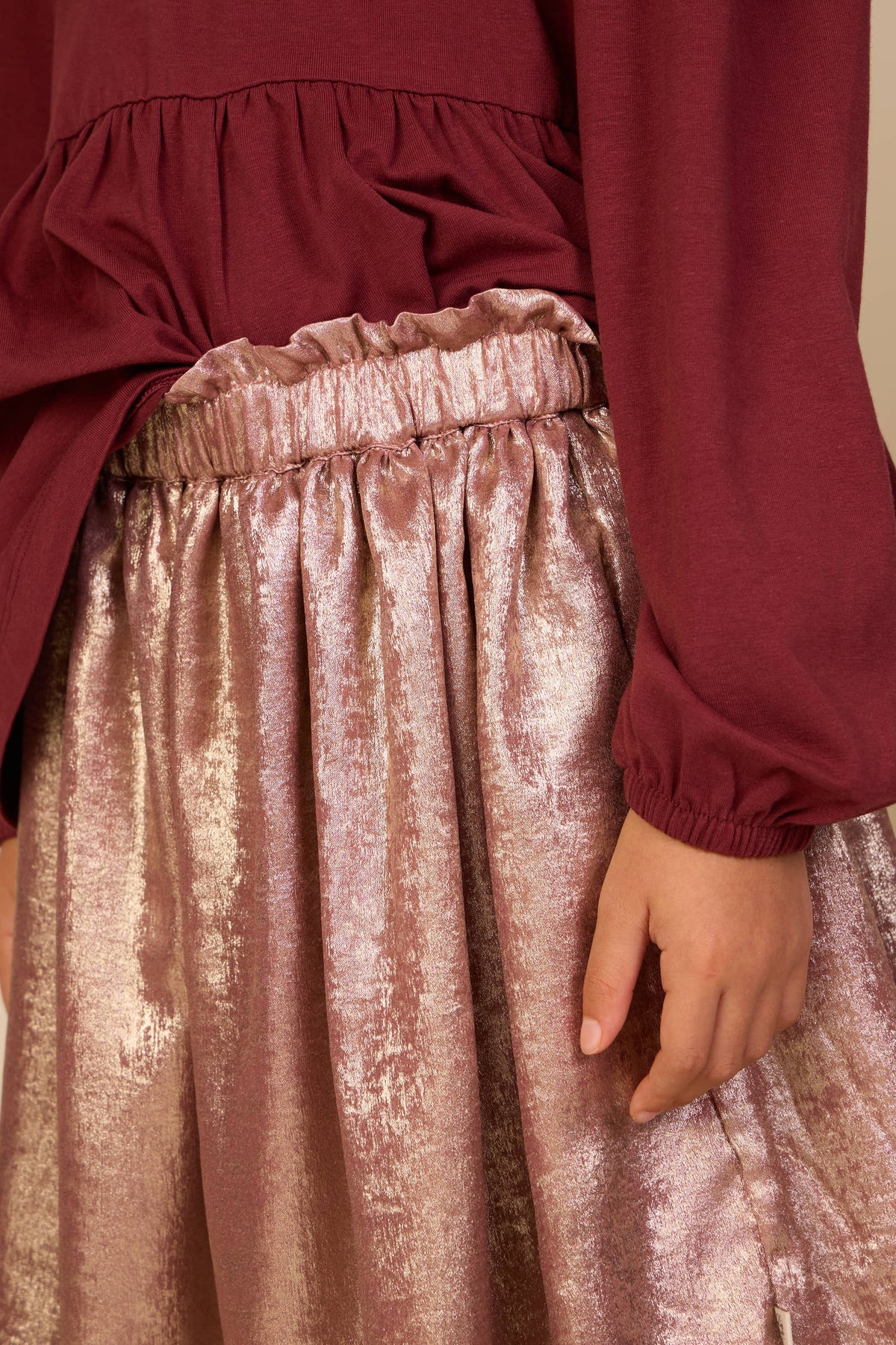 Nederdel med guld-finish Tween - Dusty Rose | 101674 Sylvia