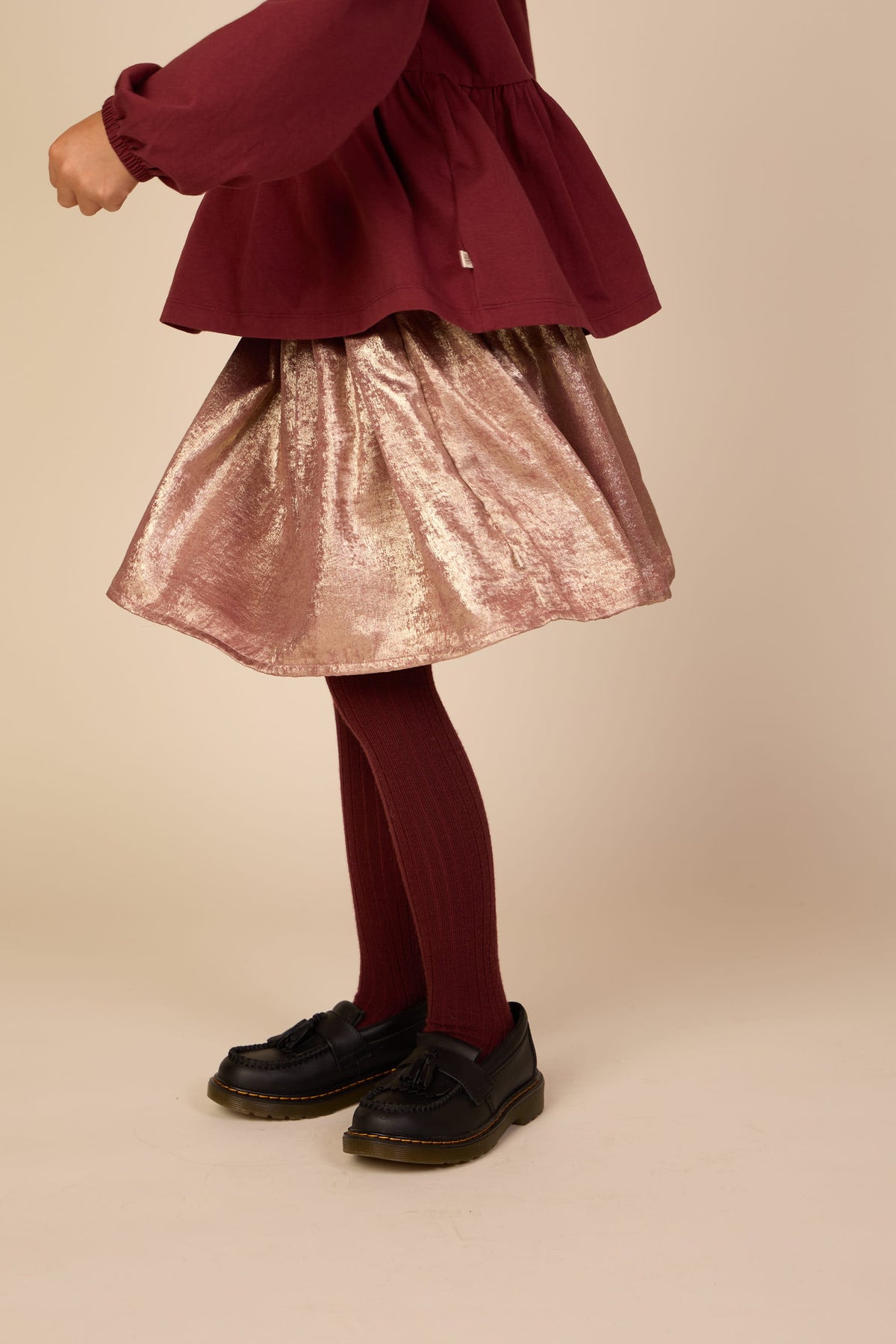 Nederdel med guld-finish Tween - Dusty Rose | 101674 Sylvia