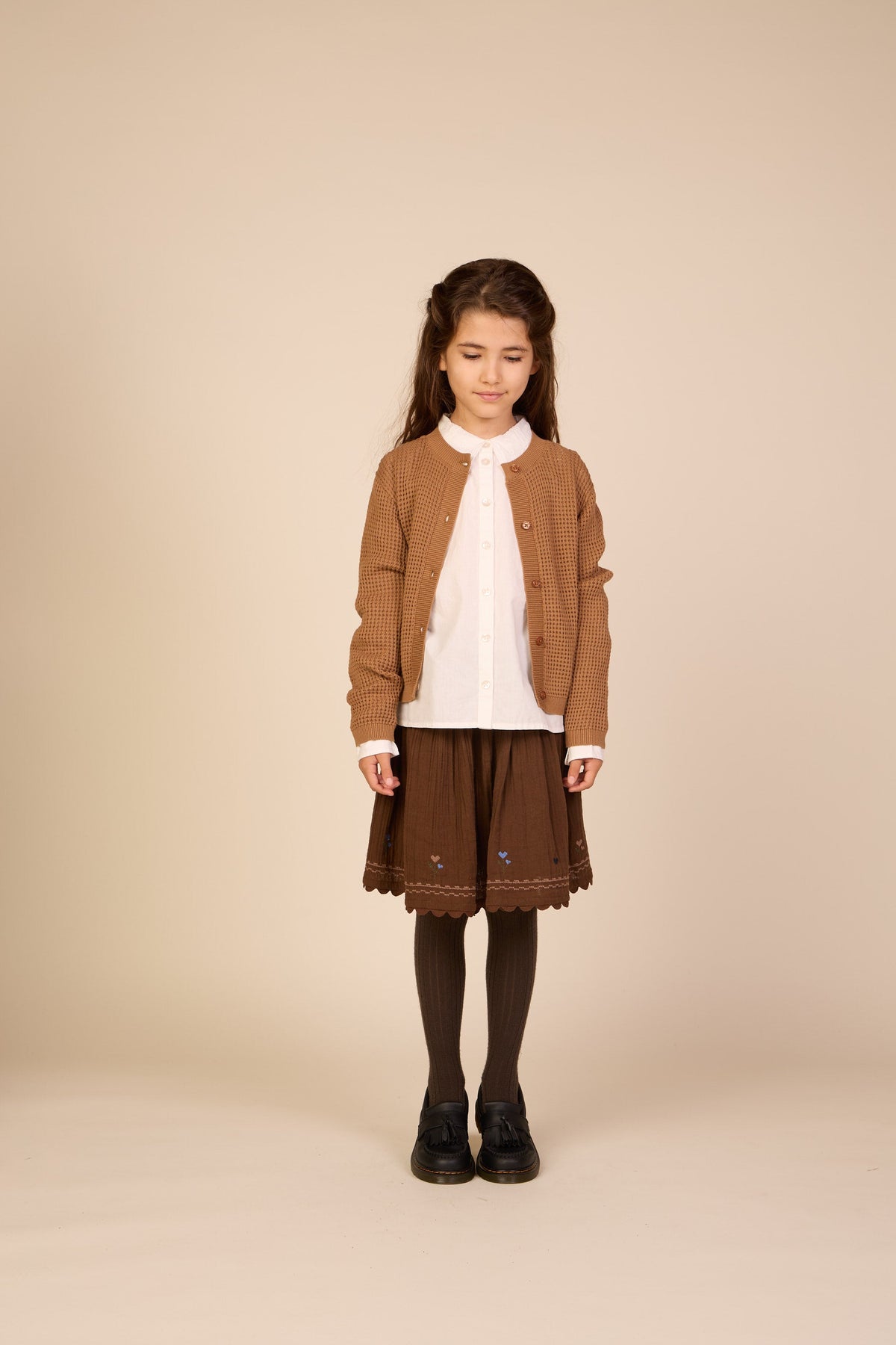 Strikket cardigan i bomuld - Tween - Coconut | 101272 Katie