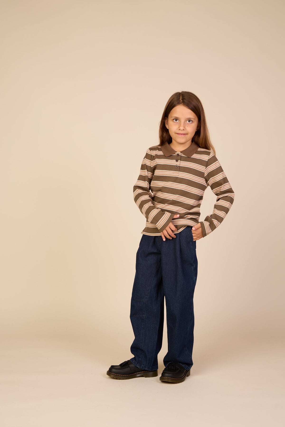 Wide-leg jeans med læg Tween - Dark Blue | 101648 Sadie