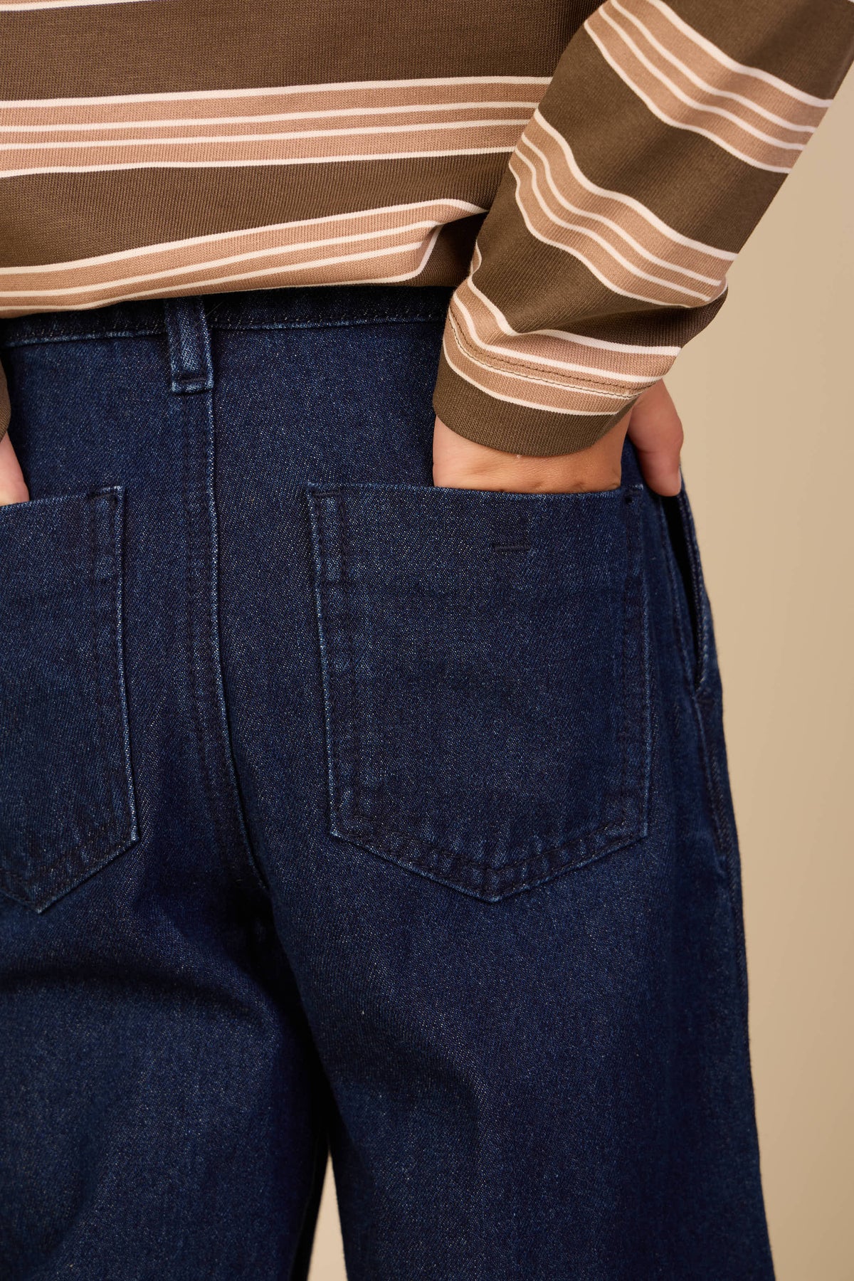 Wide-leg jeans med læg Tween - Dark Blue | 101648 Sadie