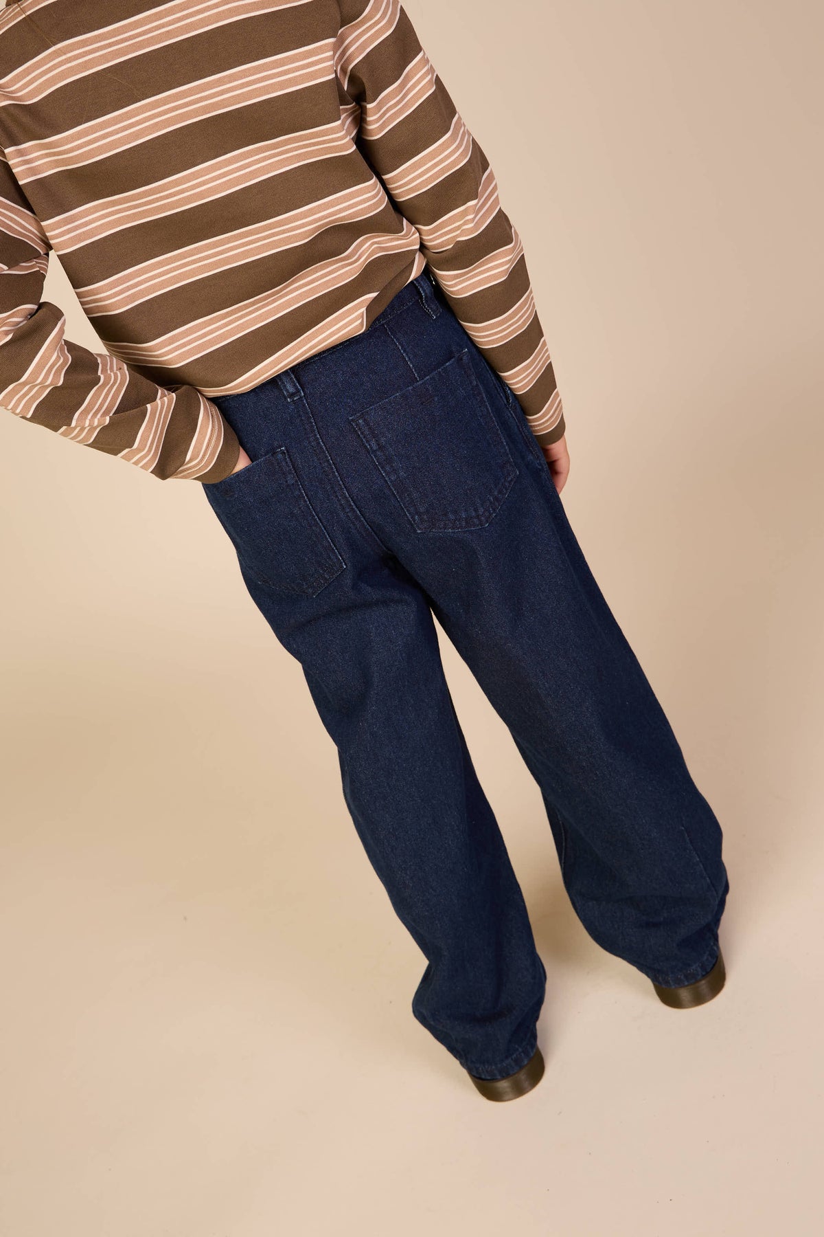 Wide-leg jeans med læg Tween - Dark Blue | 101648 Sadie