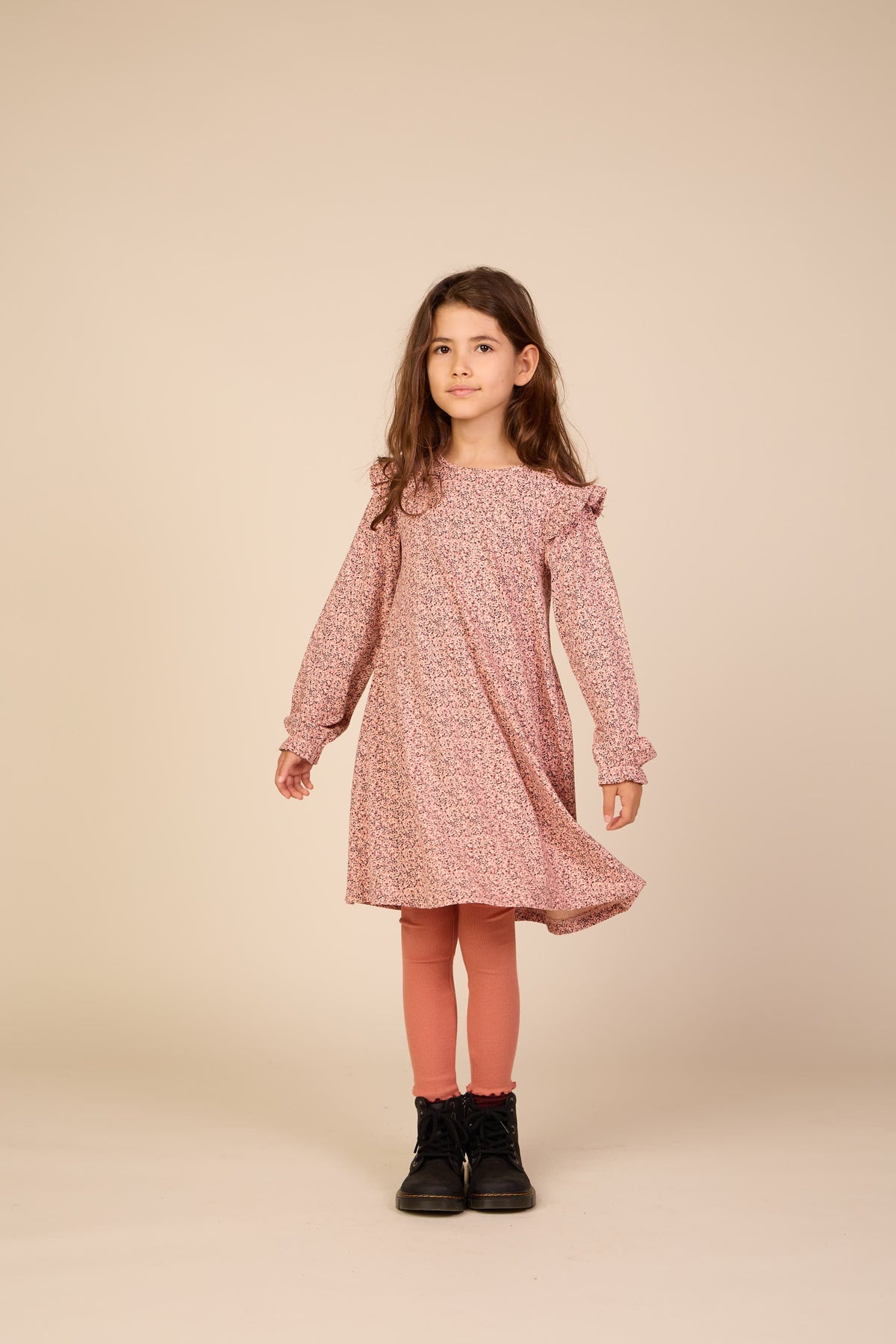Ribbede leggings i modalblanding Tween - Dusty Rose | 101568 Lottie