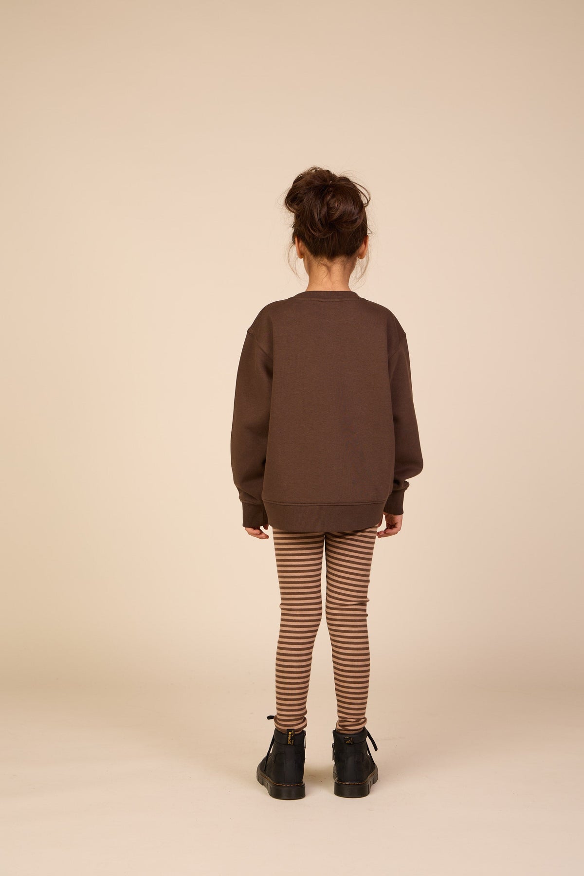Stribede ribleggings Tween - Brown/Light Brown | 101611 Gloria