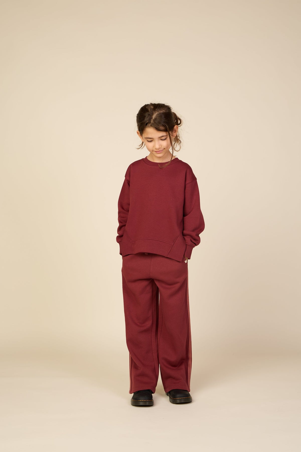 Sweatshirt med ribdetaljer Tween - Bordeaux | 101625 Zoe