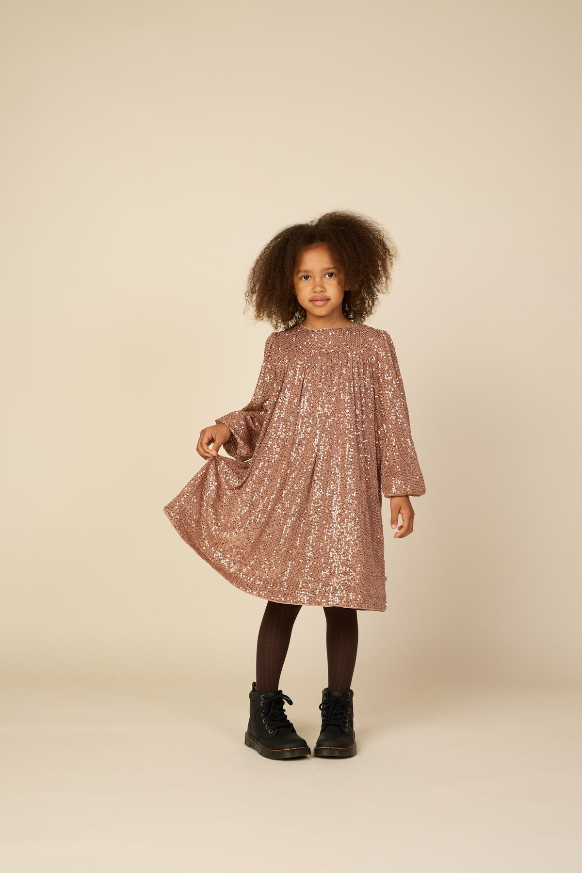 Pailletkjole Tween - Light Brown | 101676 Amber