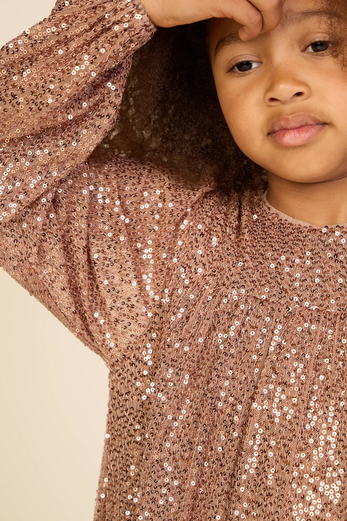 Pailletkjole Tween - Light Brown | 101676 Amber