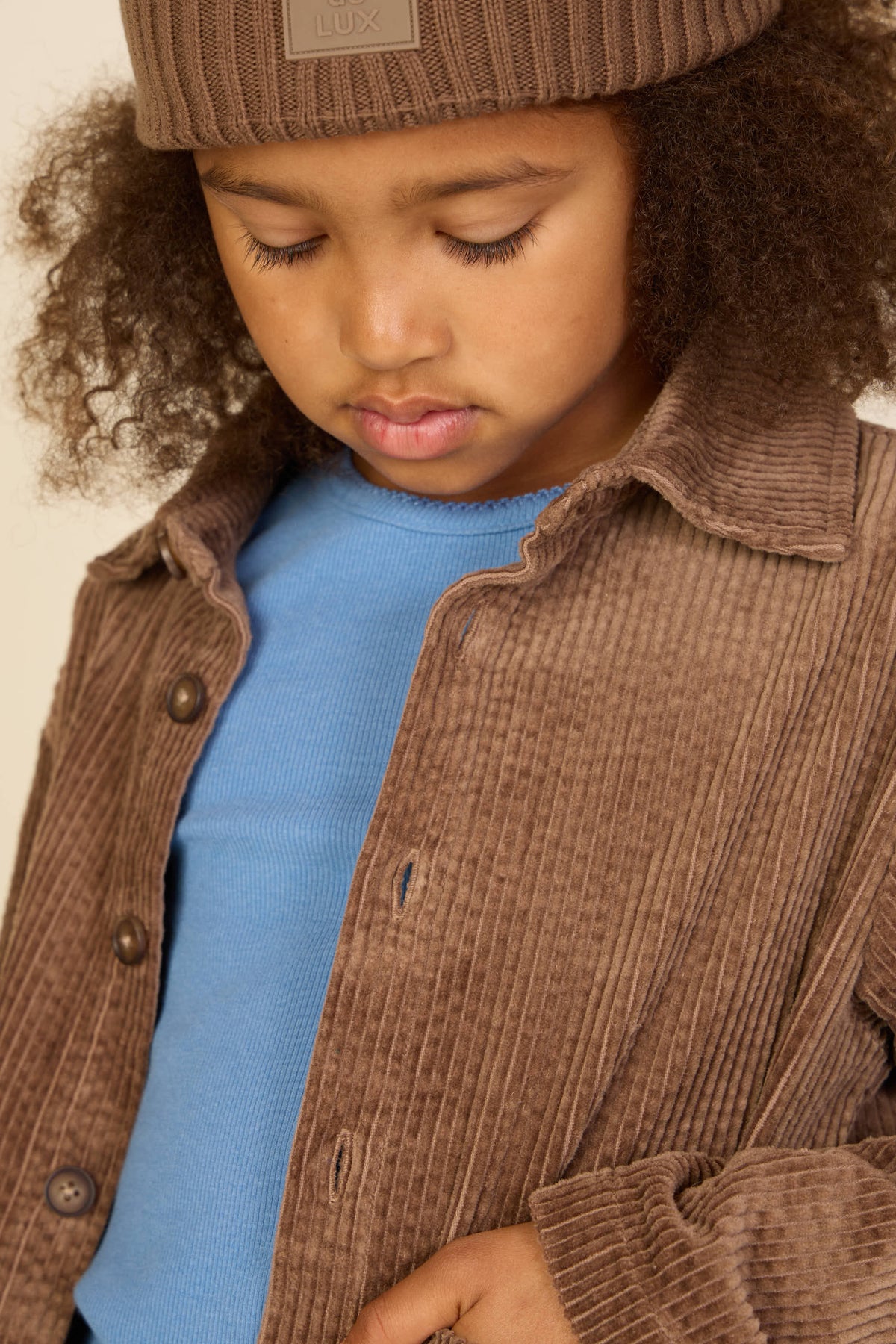 Fløjls-overshirt med store lommer Tween - Brown | 101682 Greta