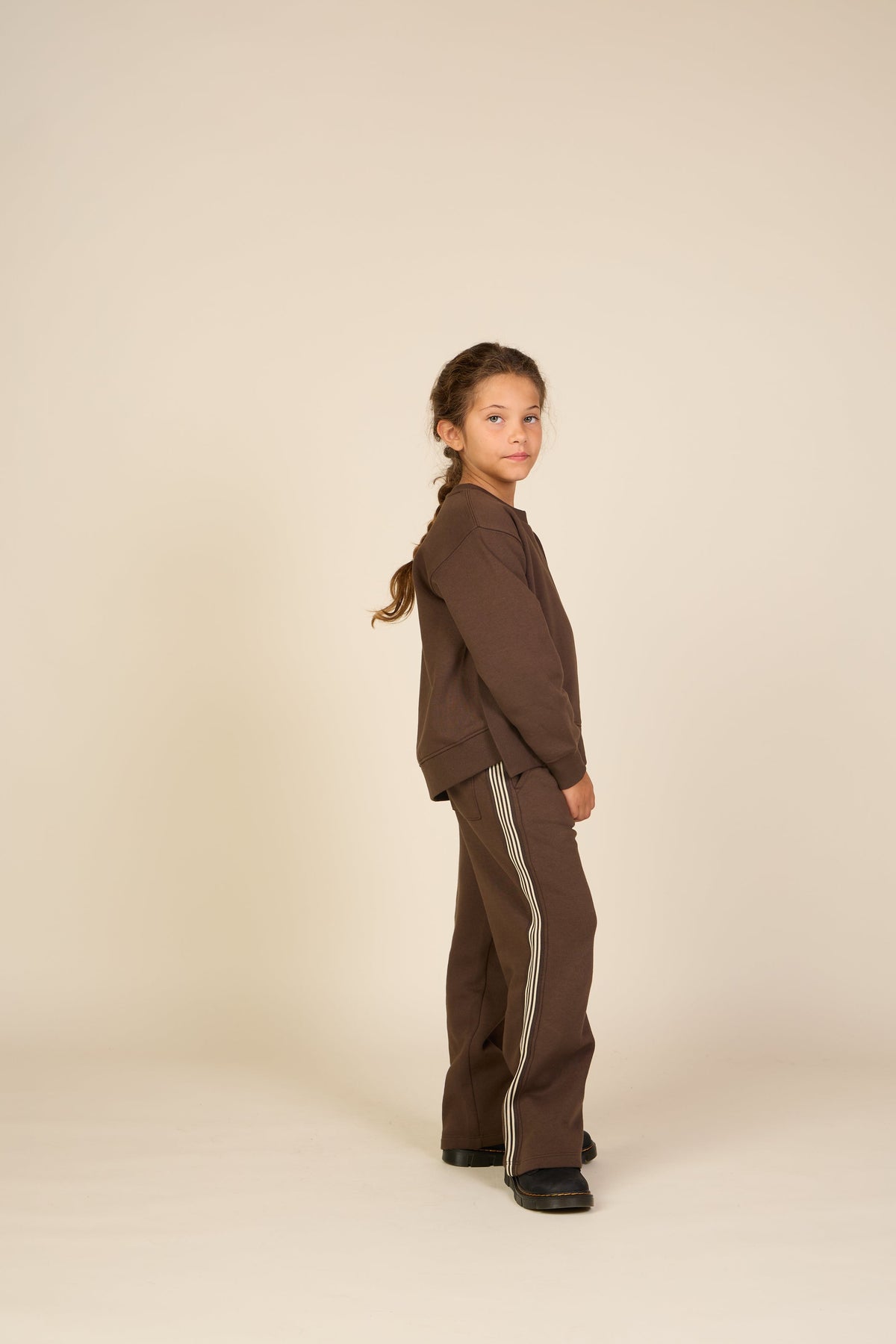 Joggingbukser med sidebånd Tween - Dark Brown | 101631 Zoe