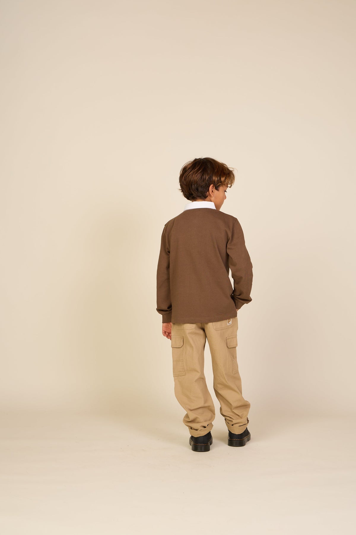 Langærmet jerseypolo Tween - Dark Brown | 101694 Ruben