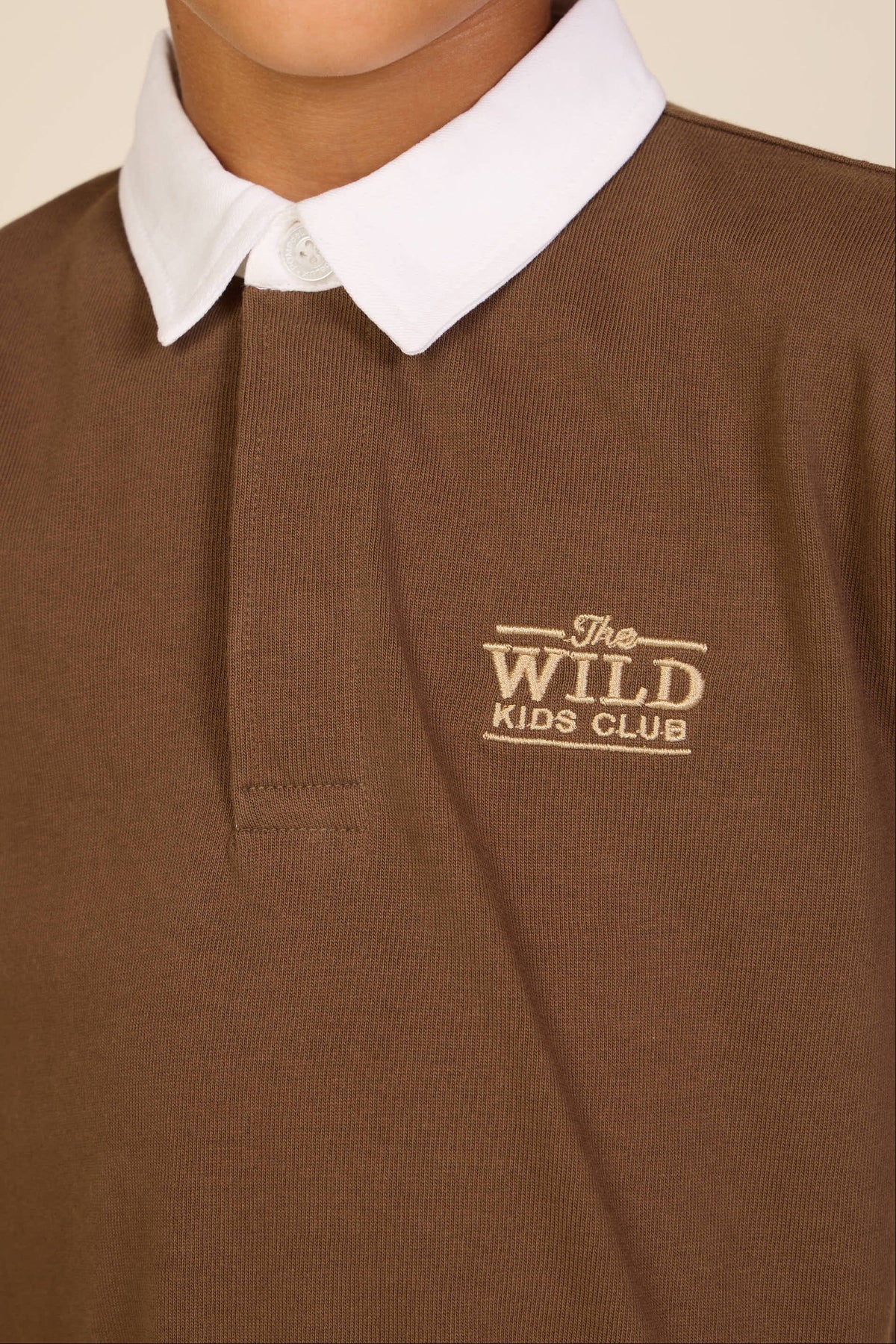 Langærmet jerseypolo Kids - Dark Brown | 101693 Ruben