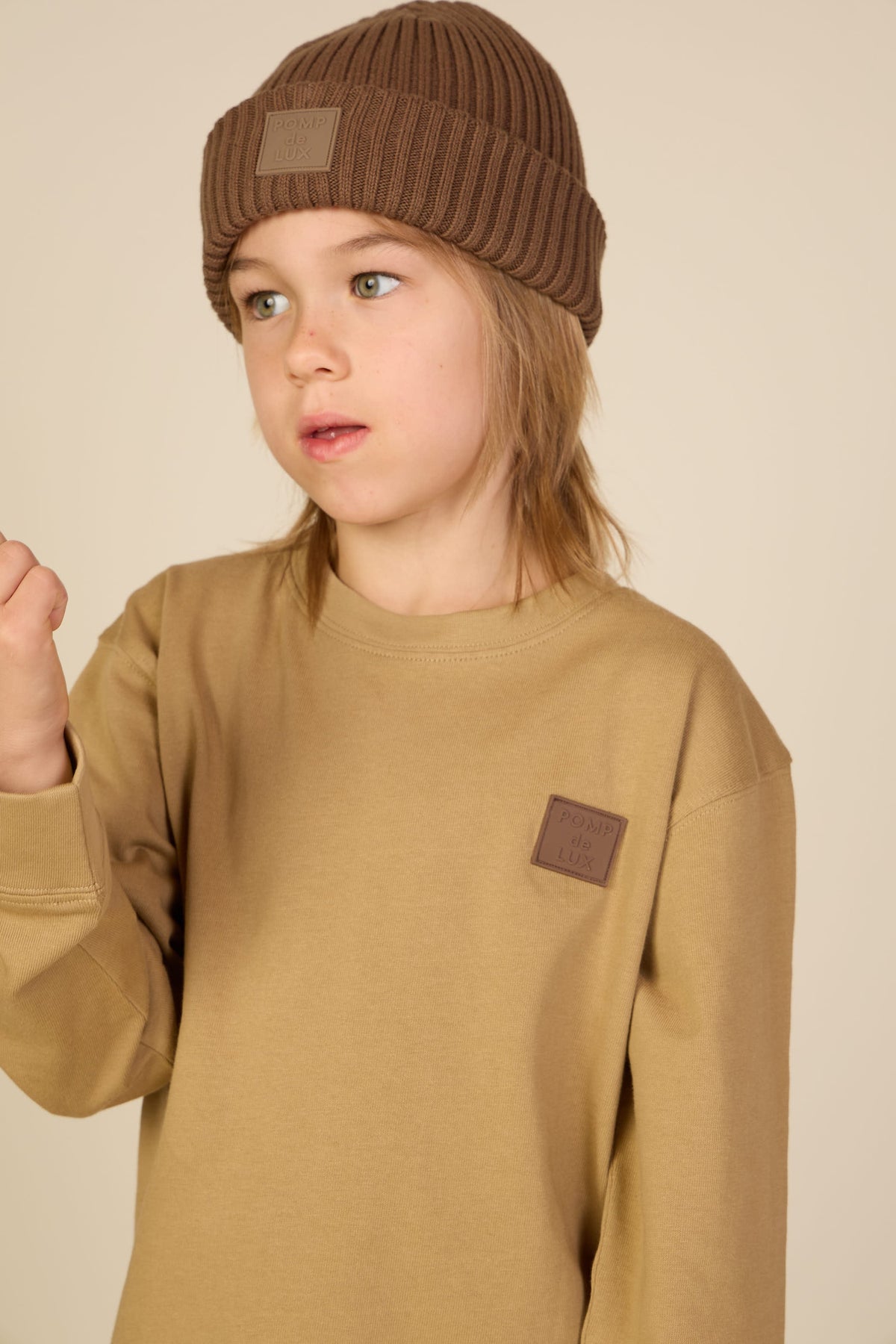 Langærmet T-shirt Tween - Khaki | 101704 Kobe