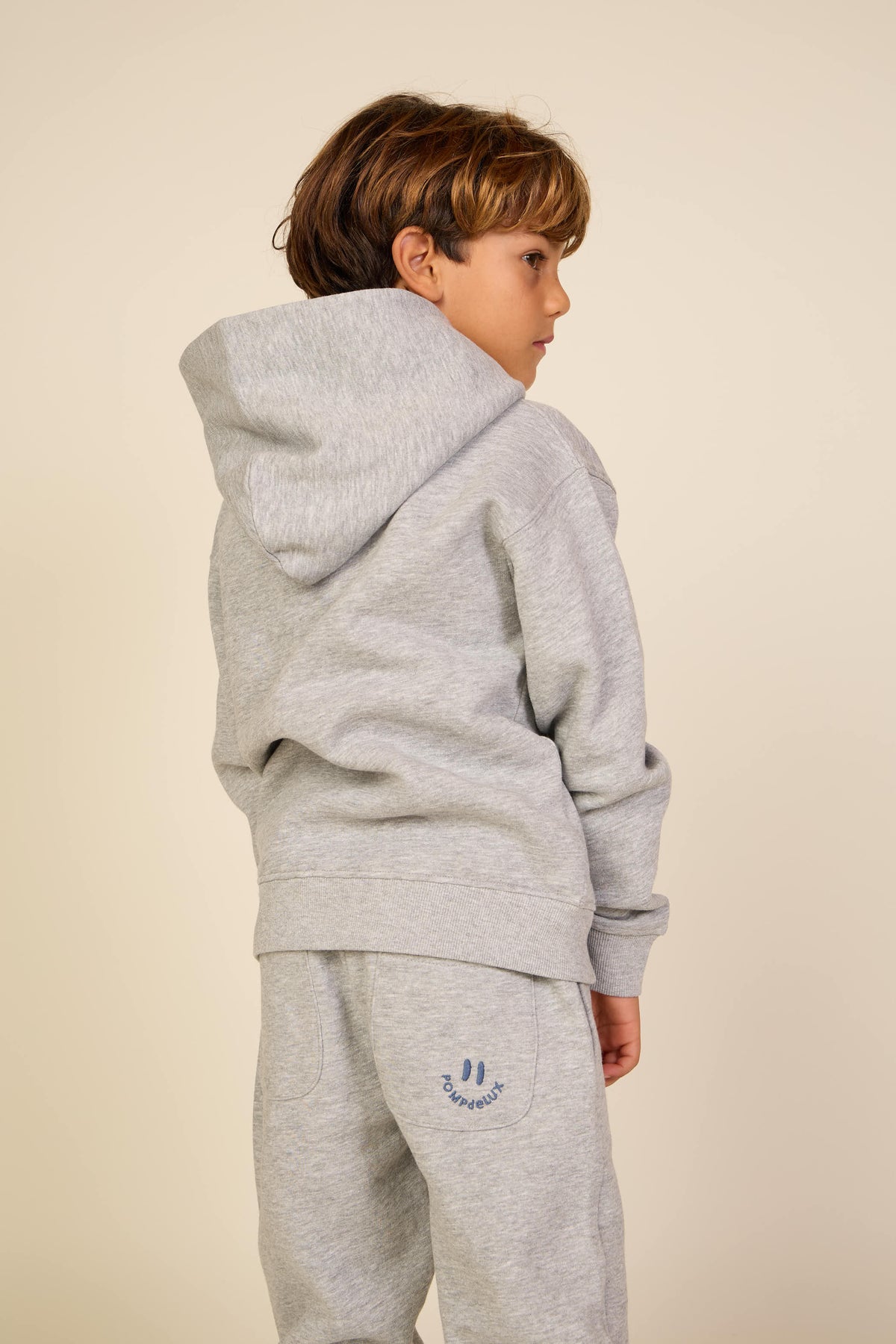 Joggingbukser med smiley broderi Tween - Grey Melange | 101590 Andrew