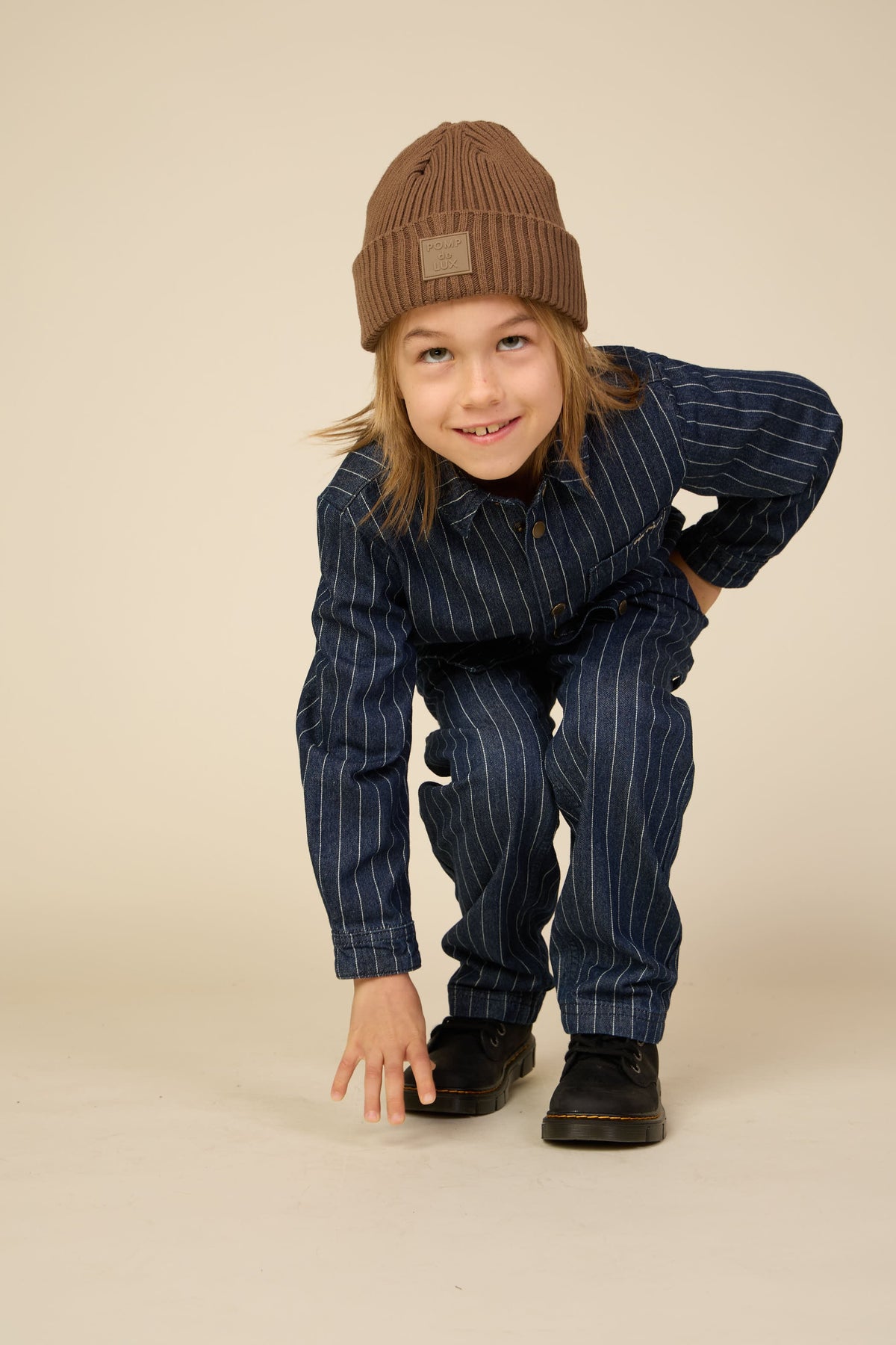 Nålestribet denim-overshirt Tween - Dark Blue | 101515 Austin