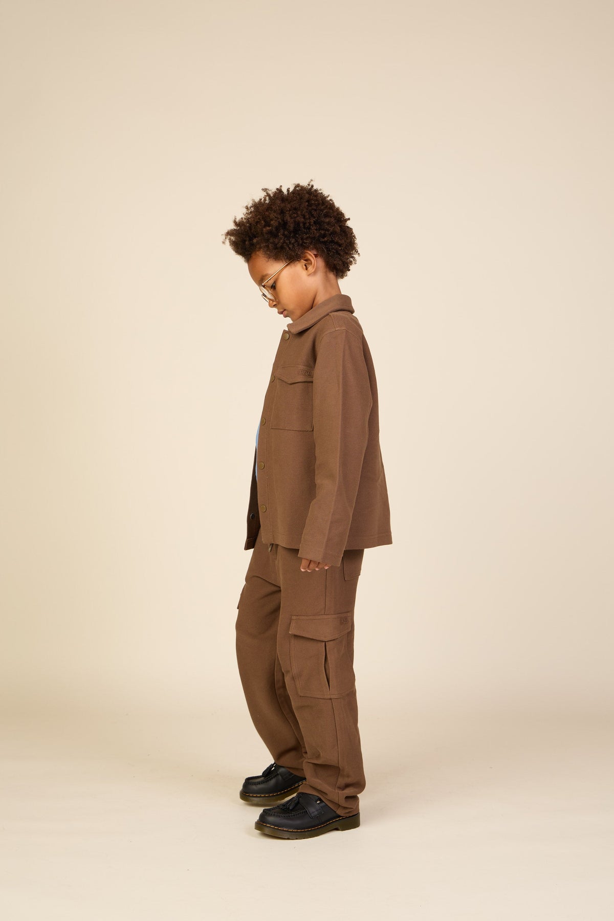 Overshirt i struktureret sweatkvalitet Tween - Brown | 101502 Wilder
