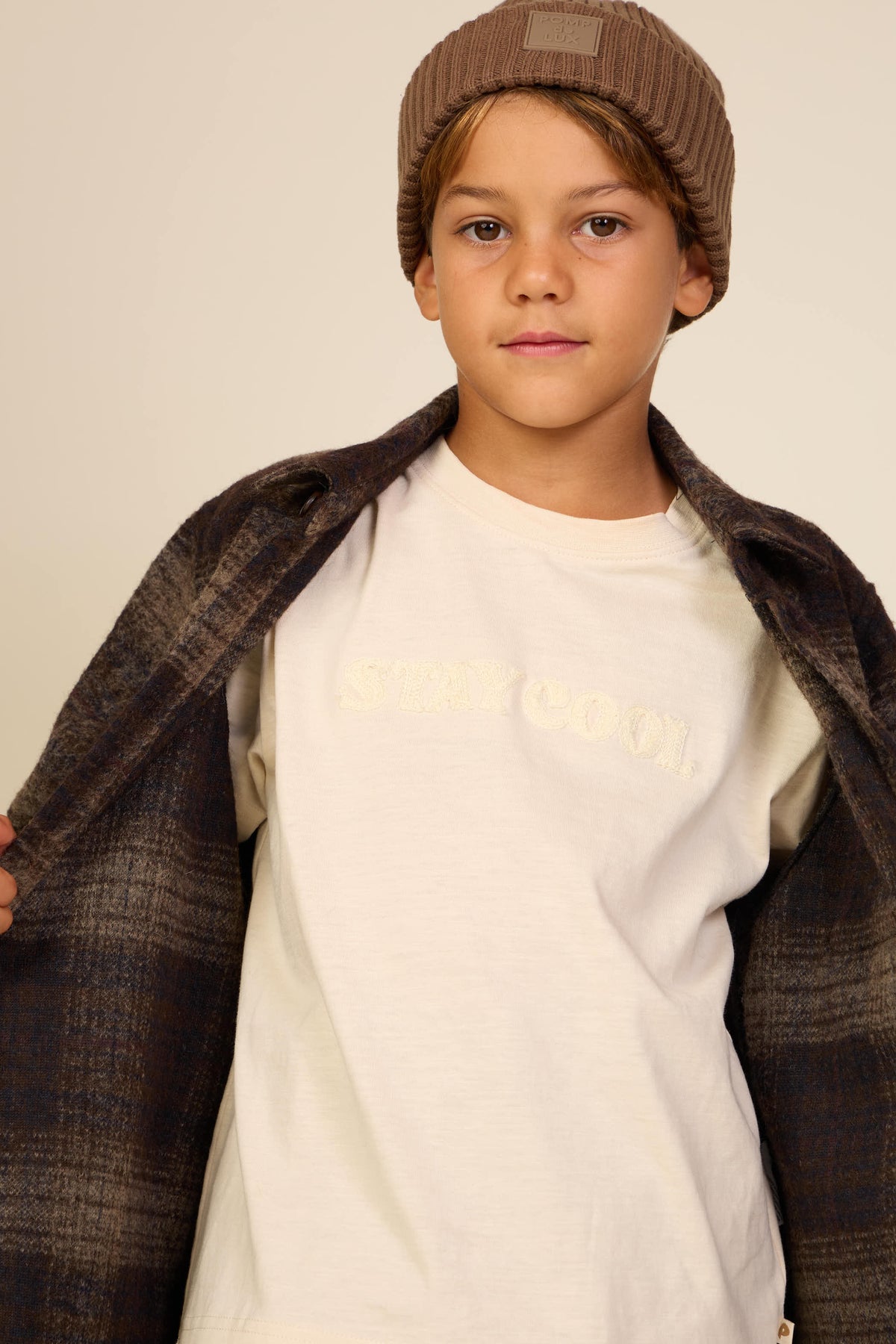 Slub jersey T-shirt med broderi - Tween - Offwhite | 101160 Villum