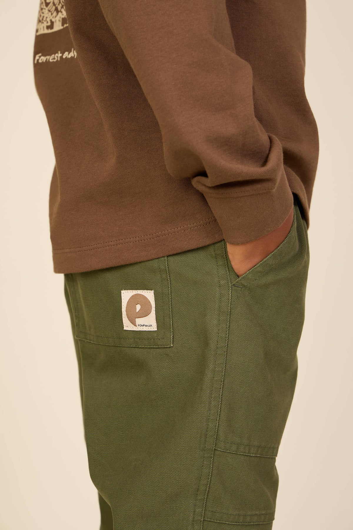 Canvasbukser med påsatte lommer Tween - Moss Green | 101536 Greyson