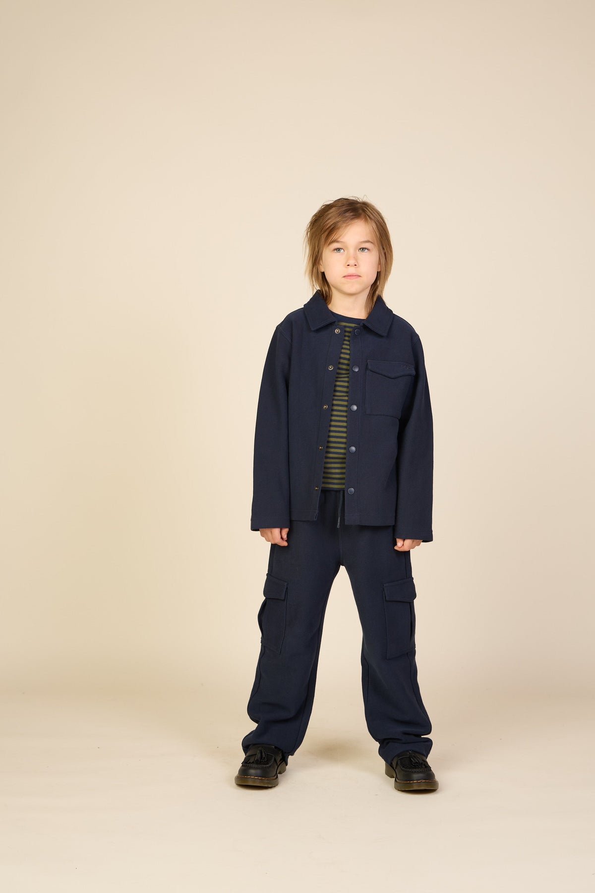 Overshirt i struktureret sweatkvalitet Tween - Navy | 101501 Wilder