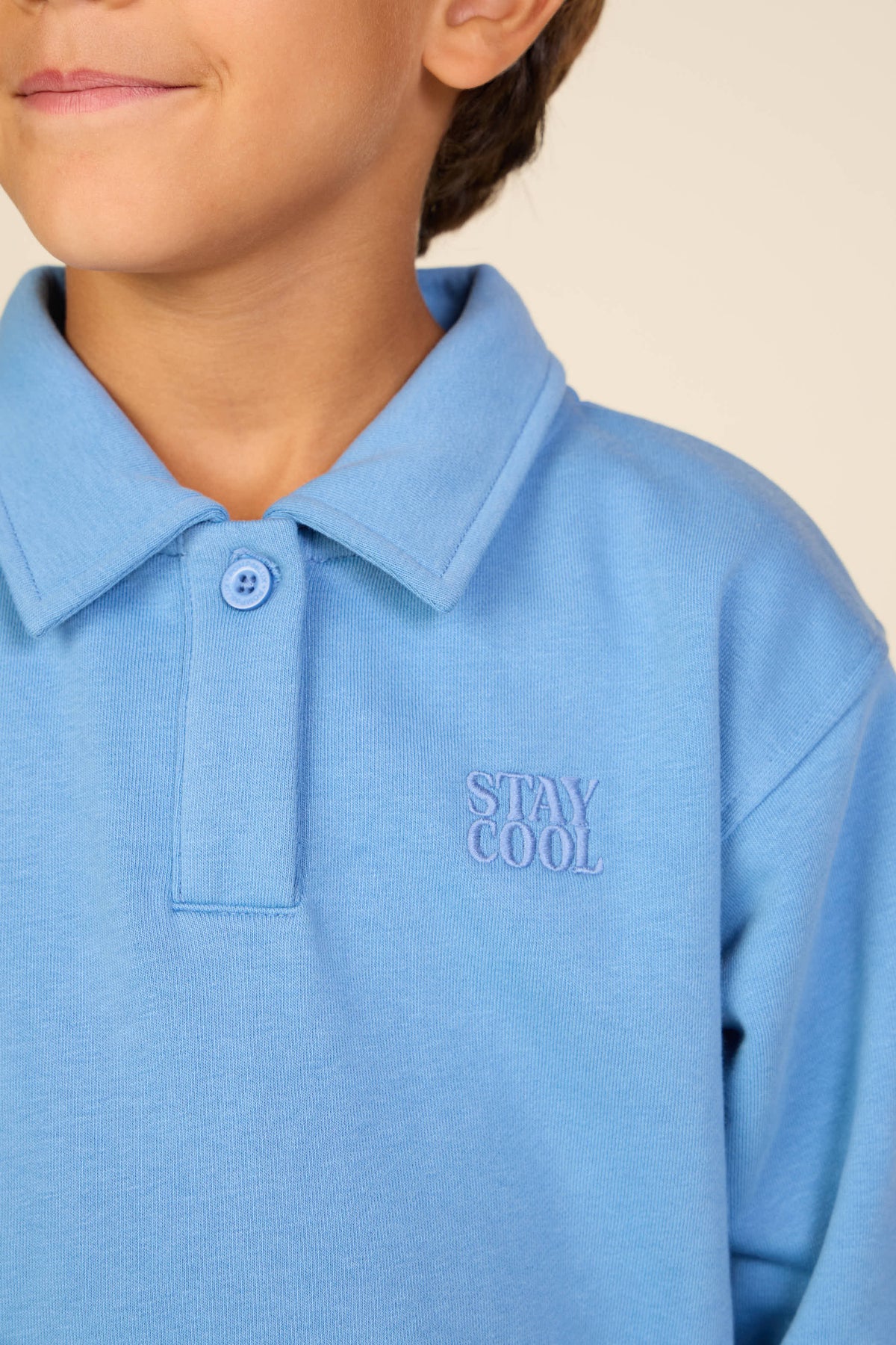 Polo sweatshirt - Tween - Dusty Blue | 101254 Carter