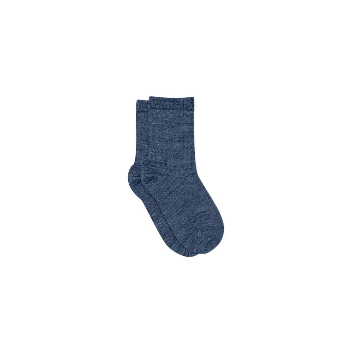 MP Ribstrikkede uldsokker - Tween - Blue Melange | 101722 MP 718