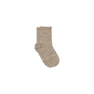 MP Ribstrikkede uldsokker - Tween - Beige Melange | 101725 MP 718