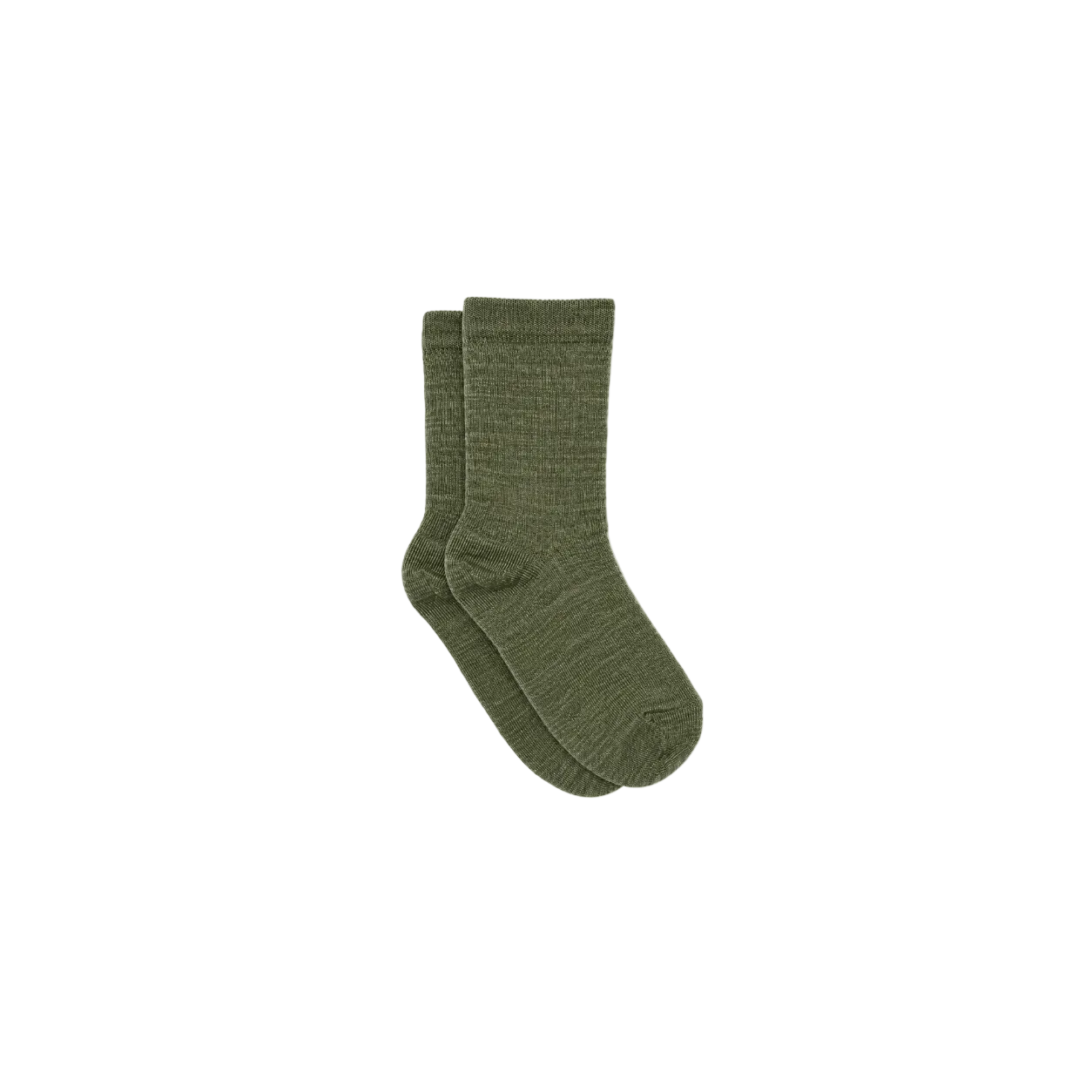 MP Ribstrikkede uldsokker - Tween - Moss Green | 101724 MP 718