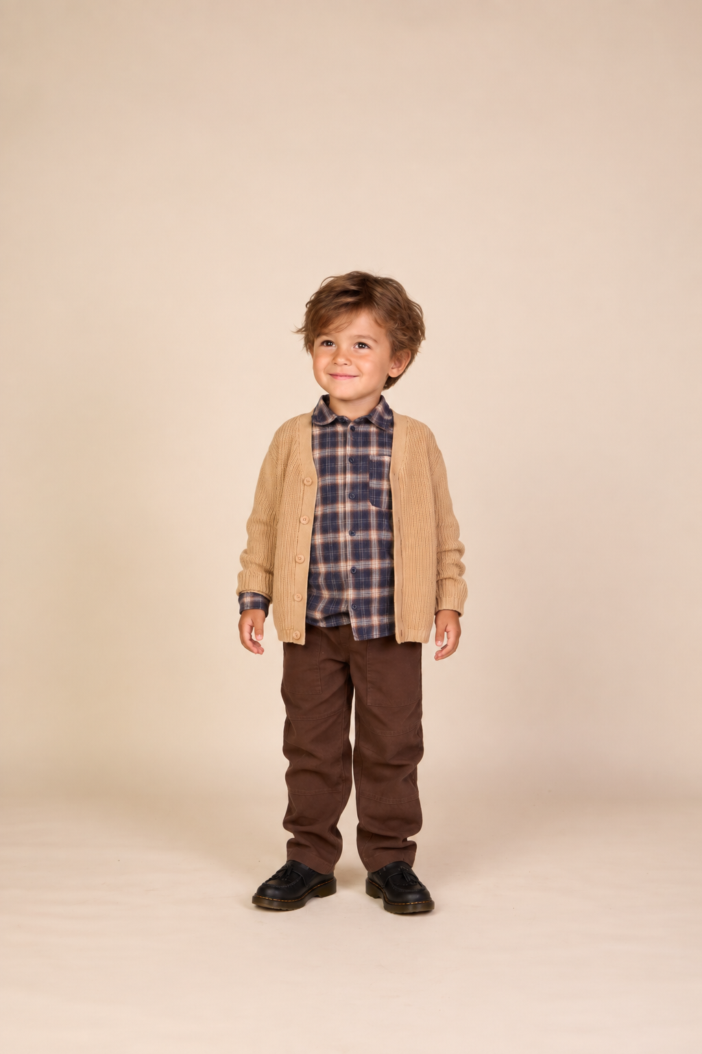 Cardigan i patentstrik - Kids - Beige | 101245 Clark