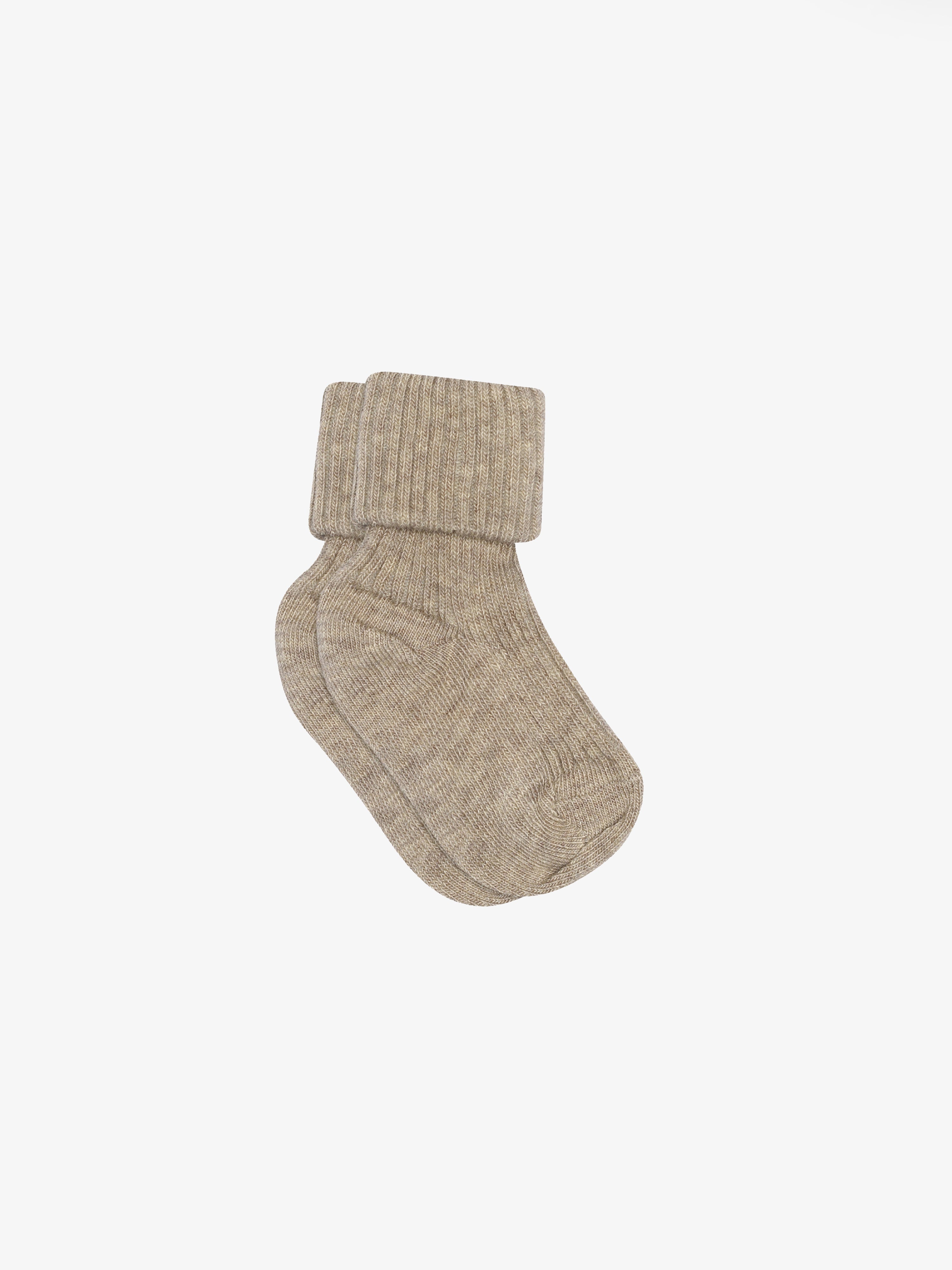 MP Little Cotton Rib Socks - Kids - Light Brown Melange | 101366 MP Baby Rib Socks