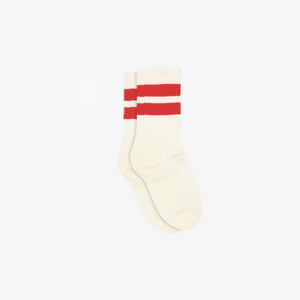 MP Retro stribede tennissokker - Tween - Cherry Red | 101350 MP Andy Socks