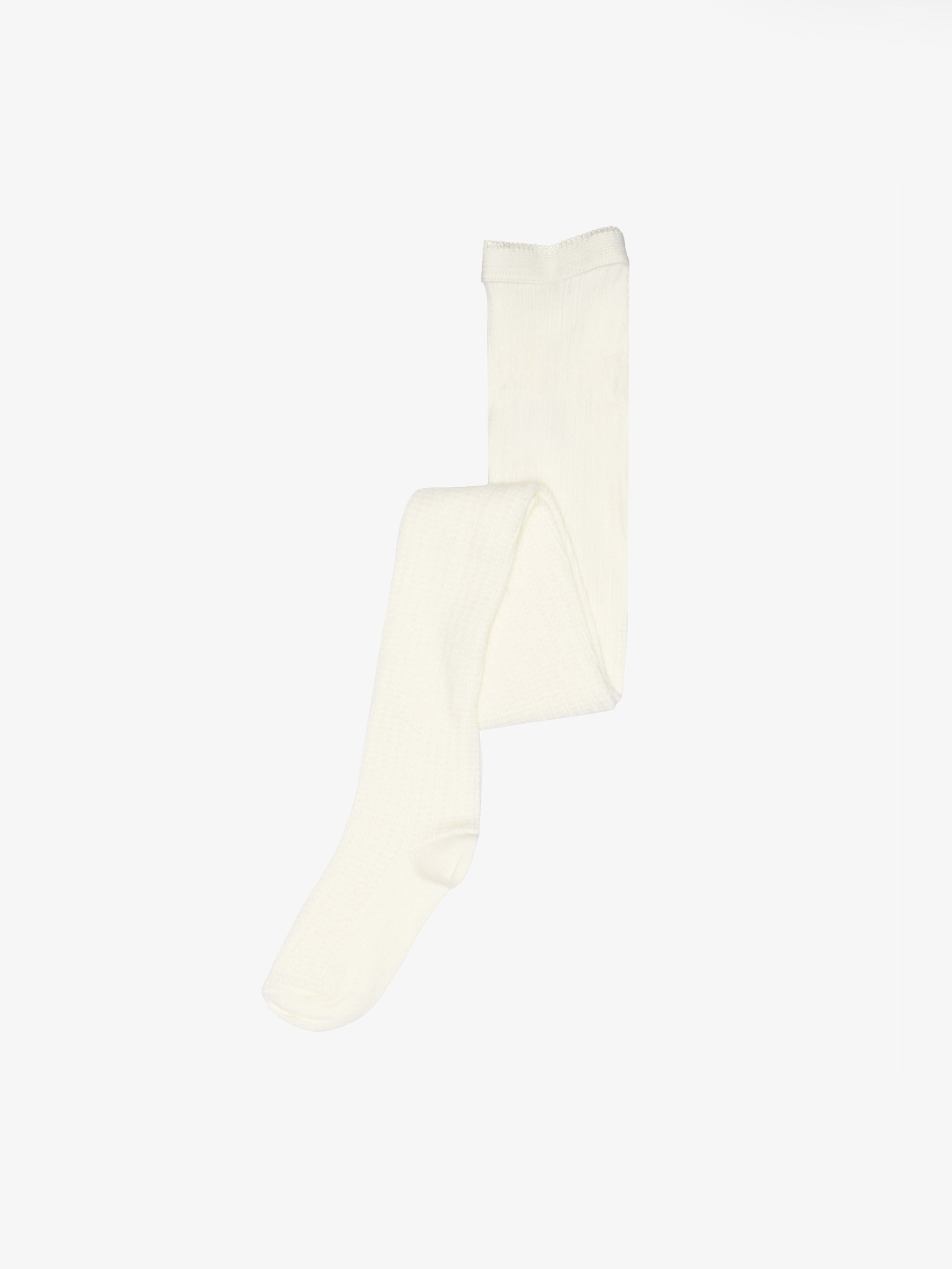 MP Jacquardmønstrede bomuldsstrømpebukser - Tween - Offwhite | 101392 MP Inger Tights
