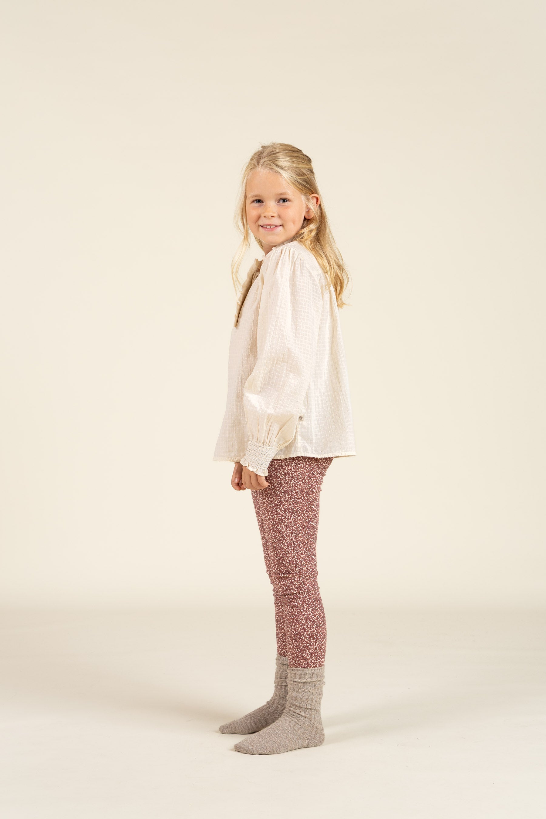 Jersey-leggings med printet - Tween - Vintage Red | 100767 Ada